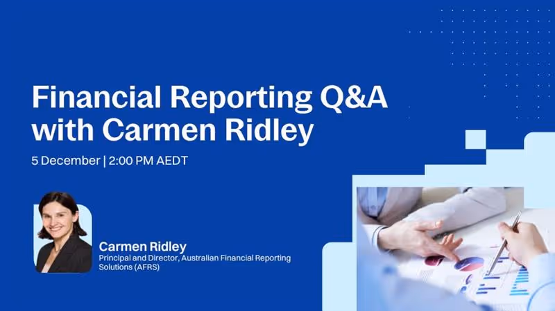 Financial Reporting Q&A with Carmen Ridley