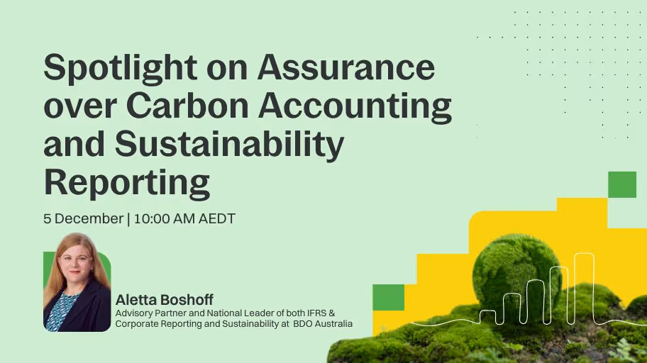 Spotlight on Assurance over Carbon Accounting and Sustainability Reporting