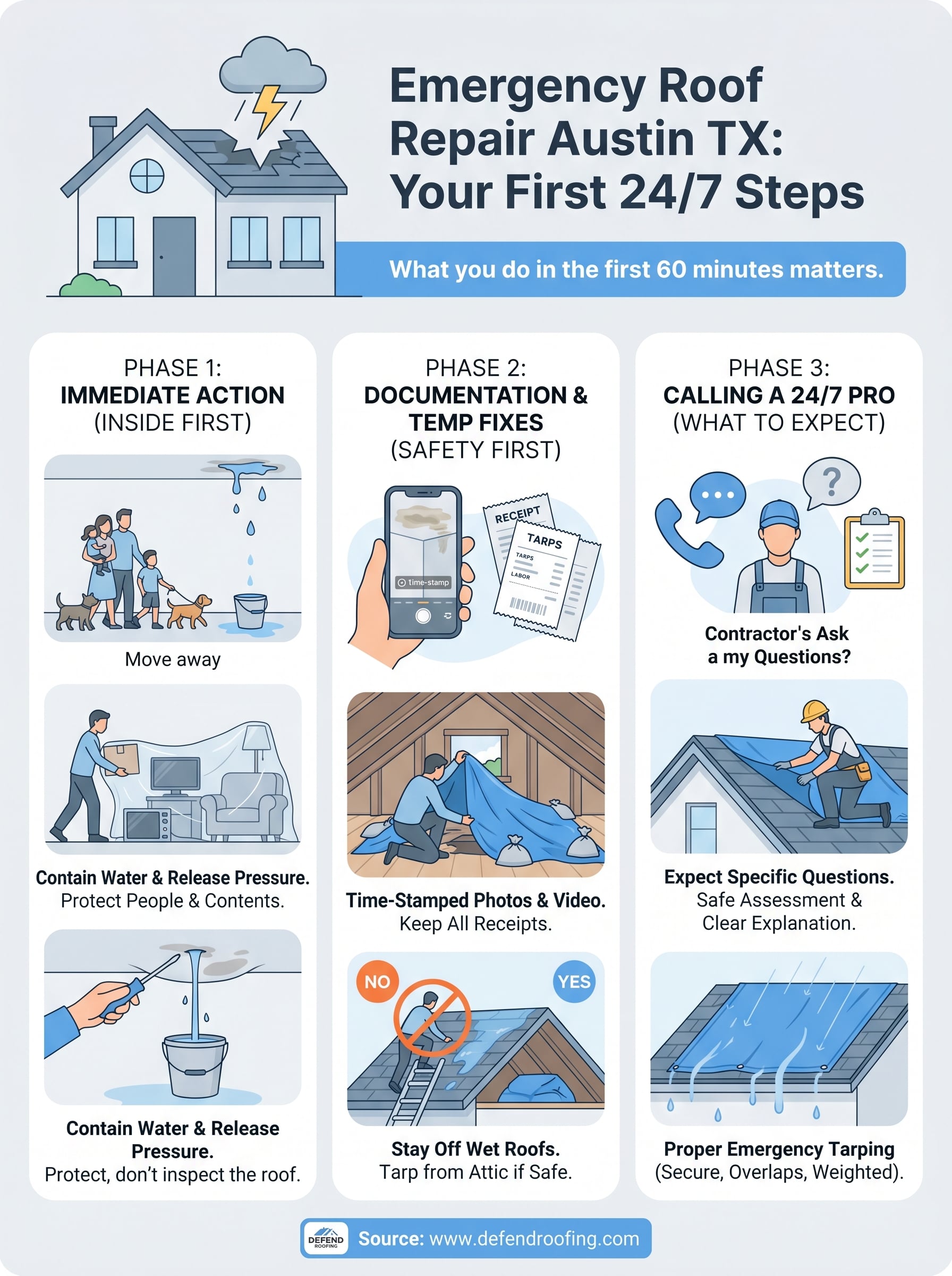 emergency roof repair austin tx infographic
