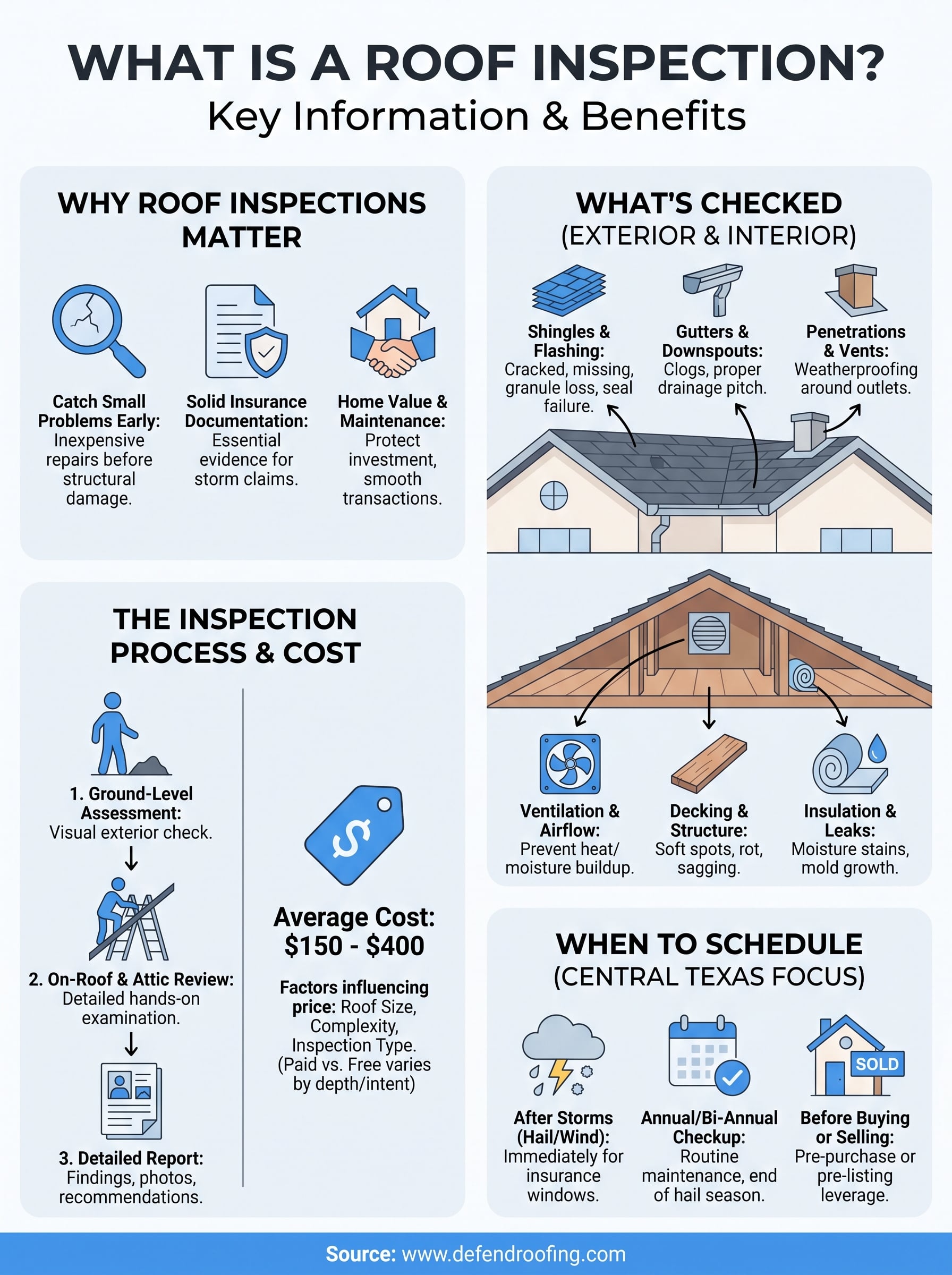 what is a roof inspection infographic