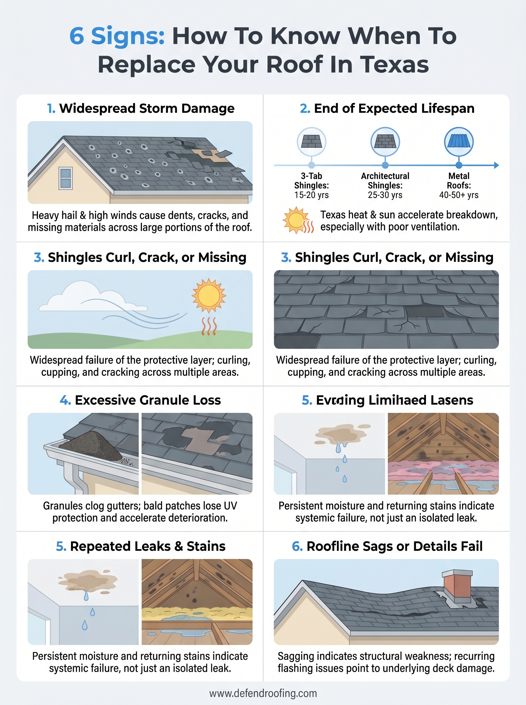 how to know when to replace your roof infographic