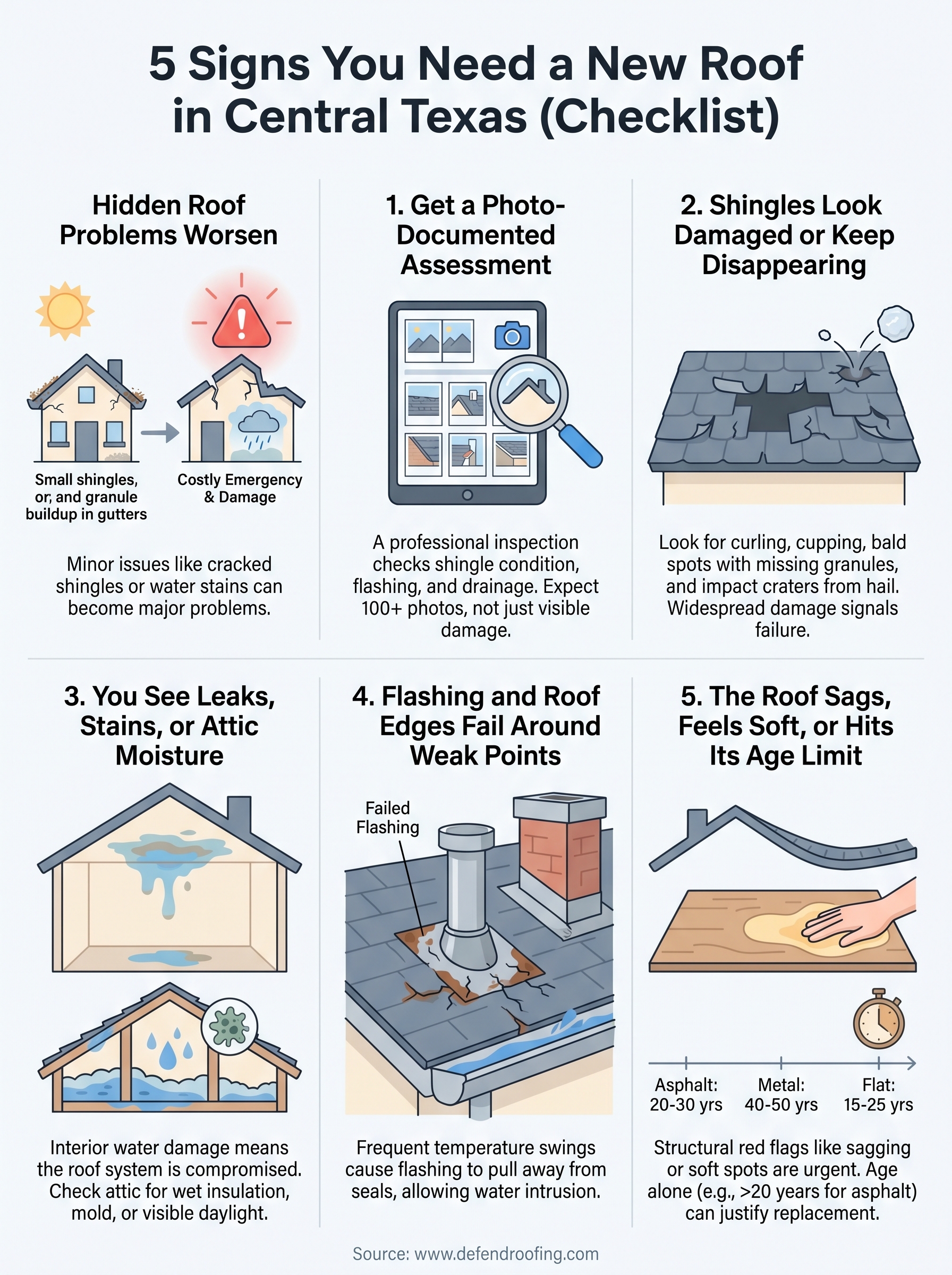 signs you need a new roof infographic