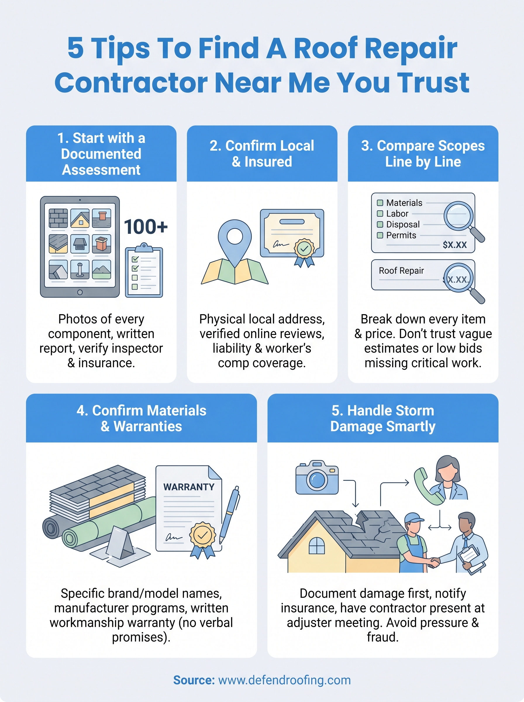 roof repair contractor near me infographic