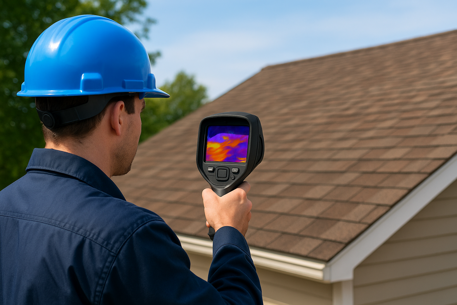 7. Infrared moisture scan roof inspection