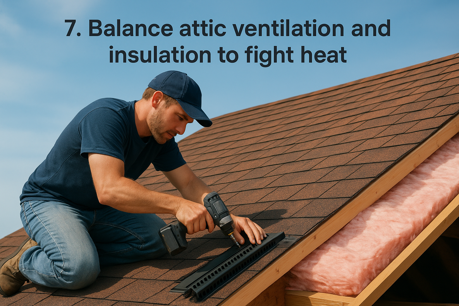 7. Balance attic ventilation and insulation to fight heat