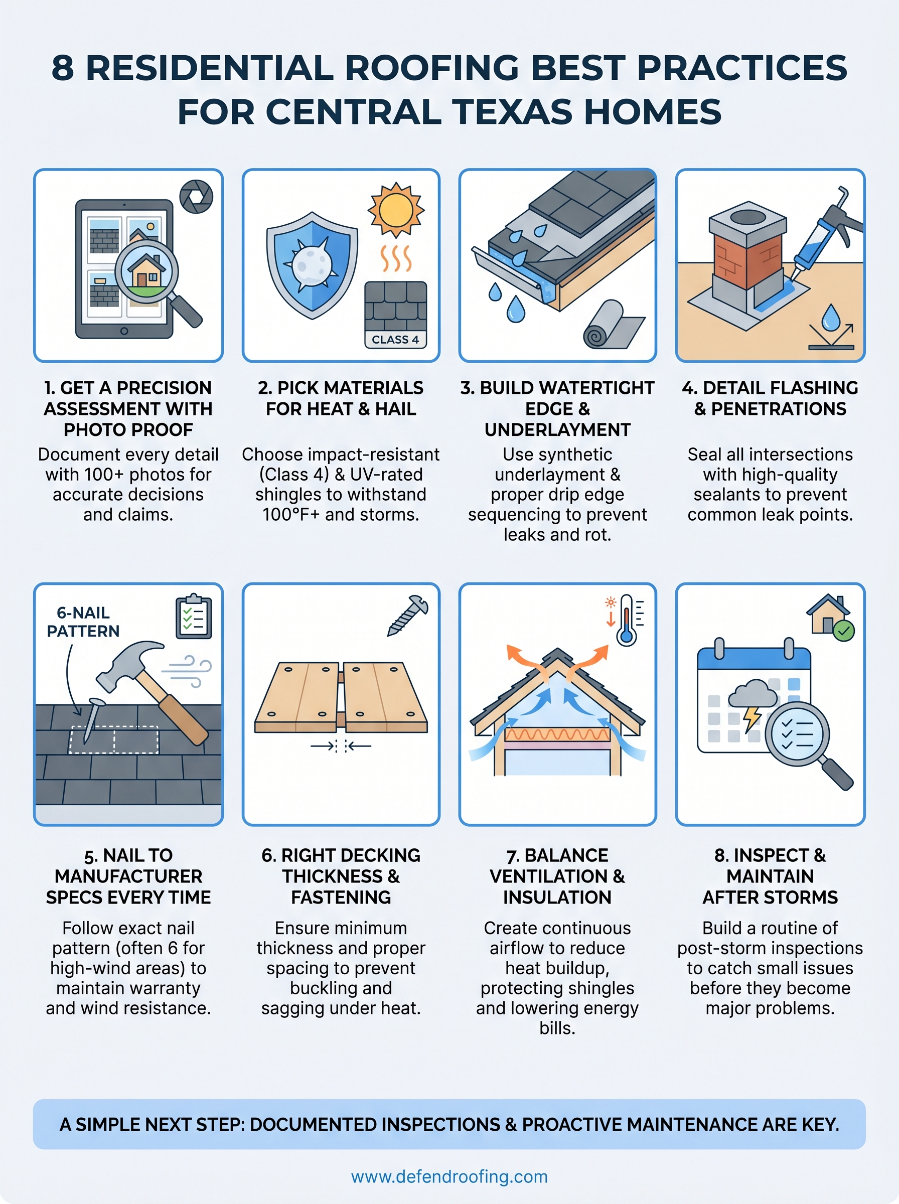residential roofing best practices infographic