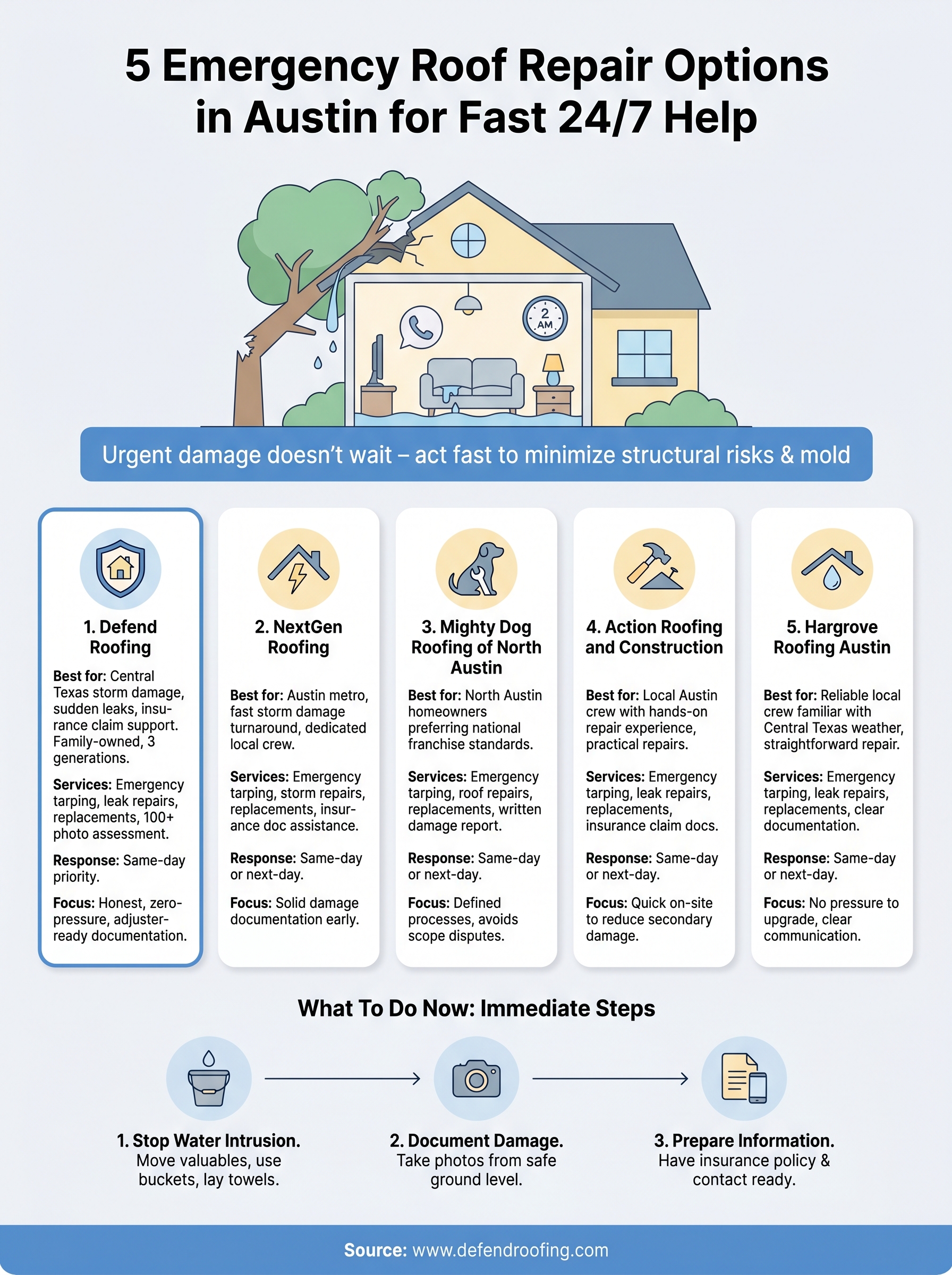 emergency roof repair austin infographic