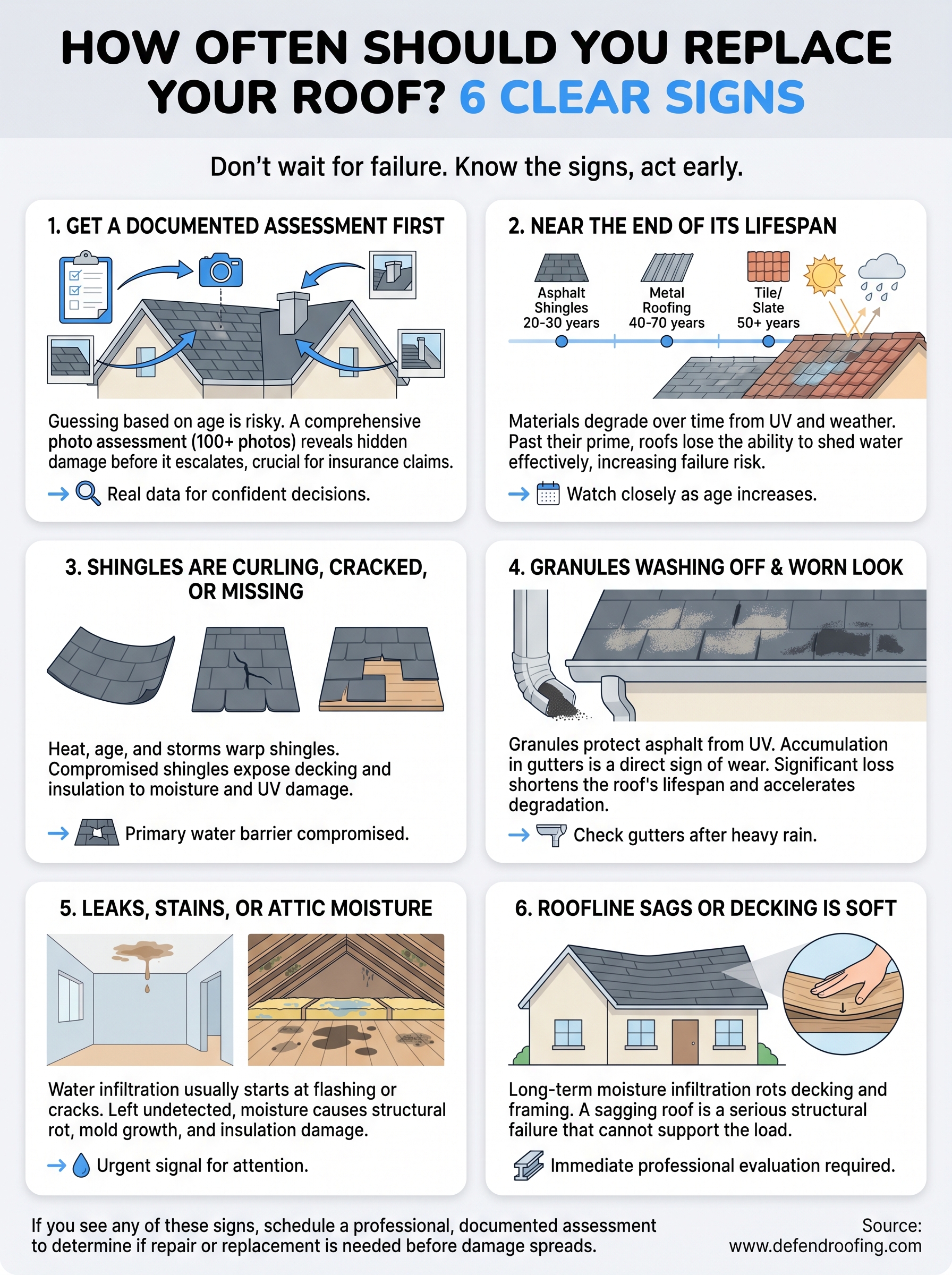 how often should you replace your roof infographic