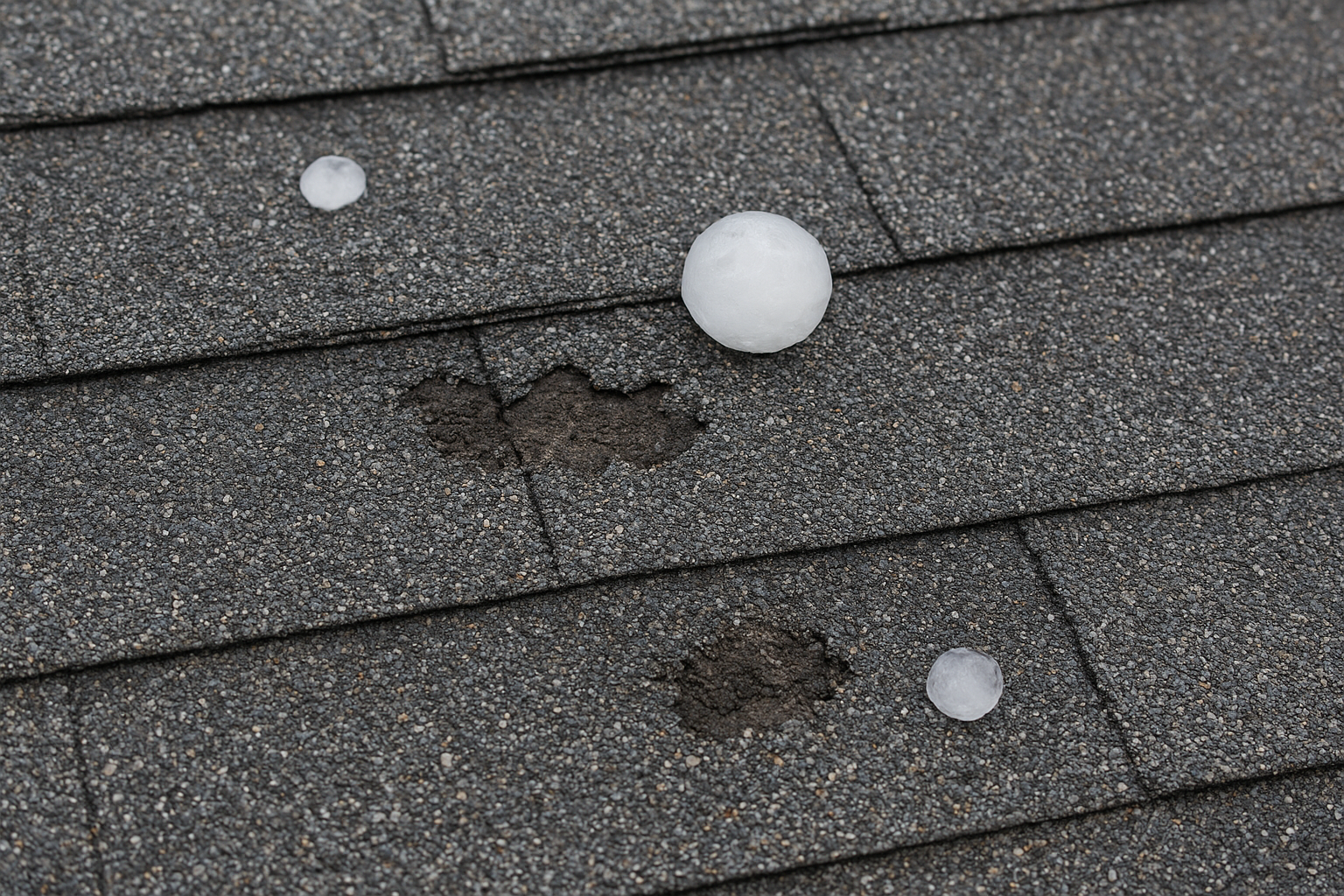 What hail actually does to asphalt shingles