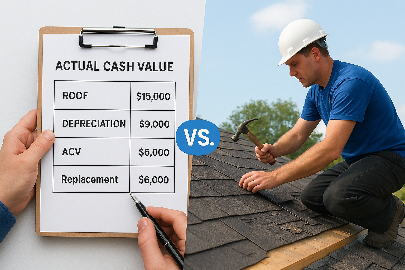 Actual cash value vs. replacement cost value