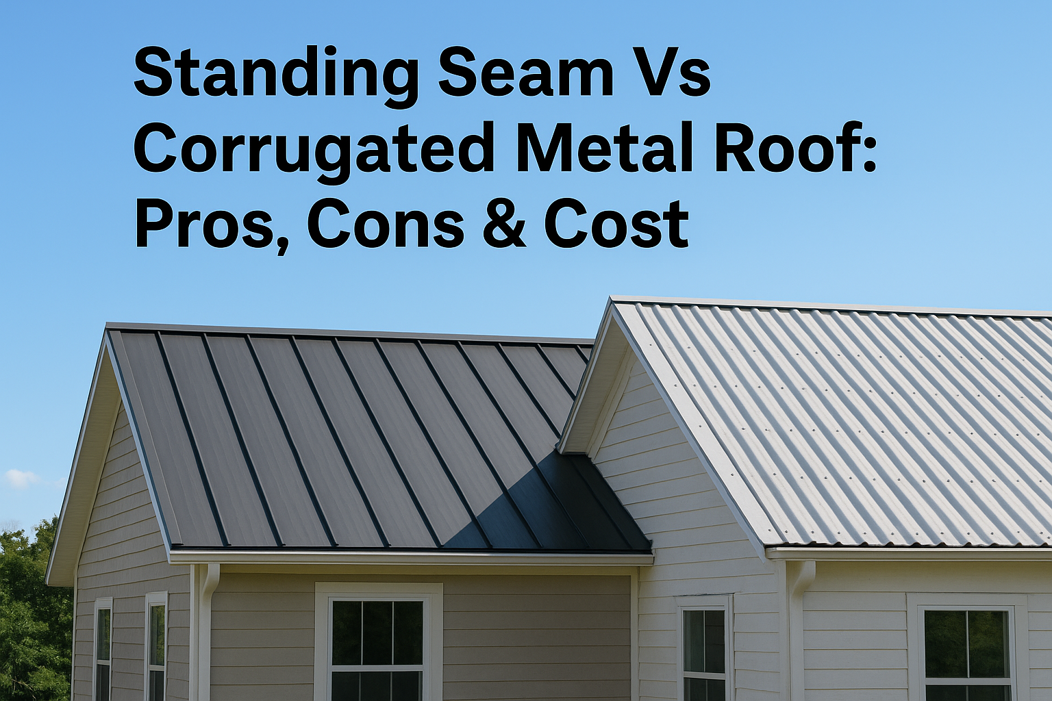 Standing Seam Vs Corrugated Metal Roof: Pros, Cons & Cost