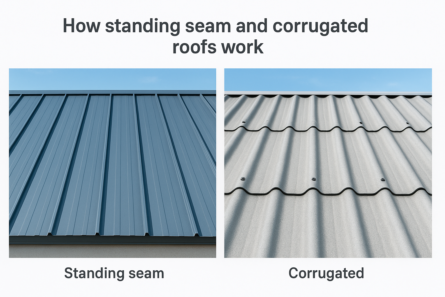 How standing seam and corrugated roofs work