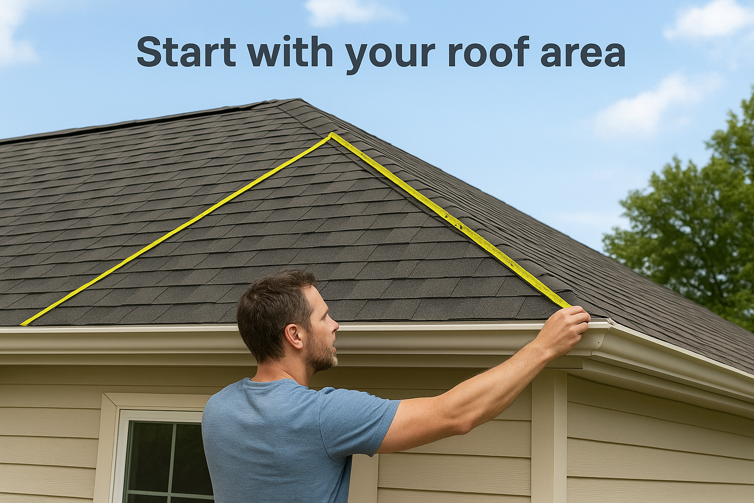 Start with your roof area