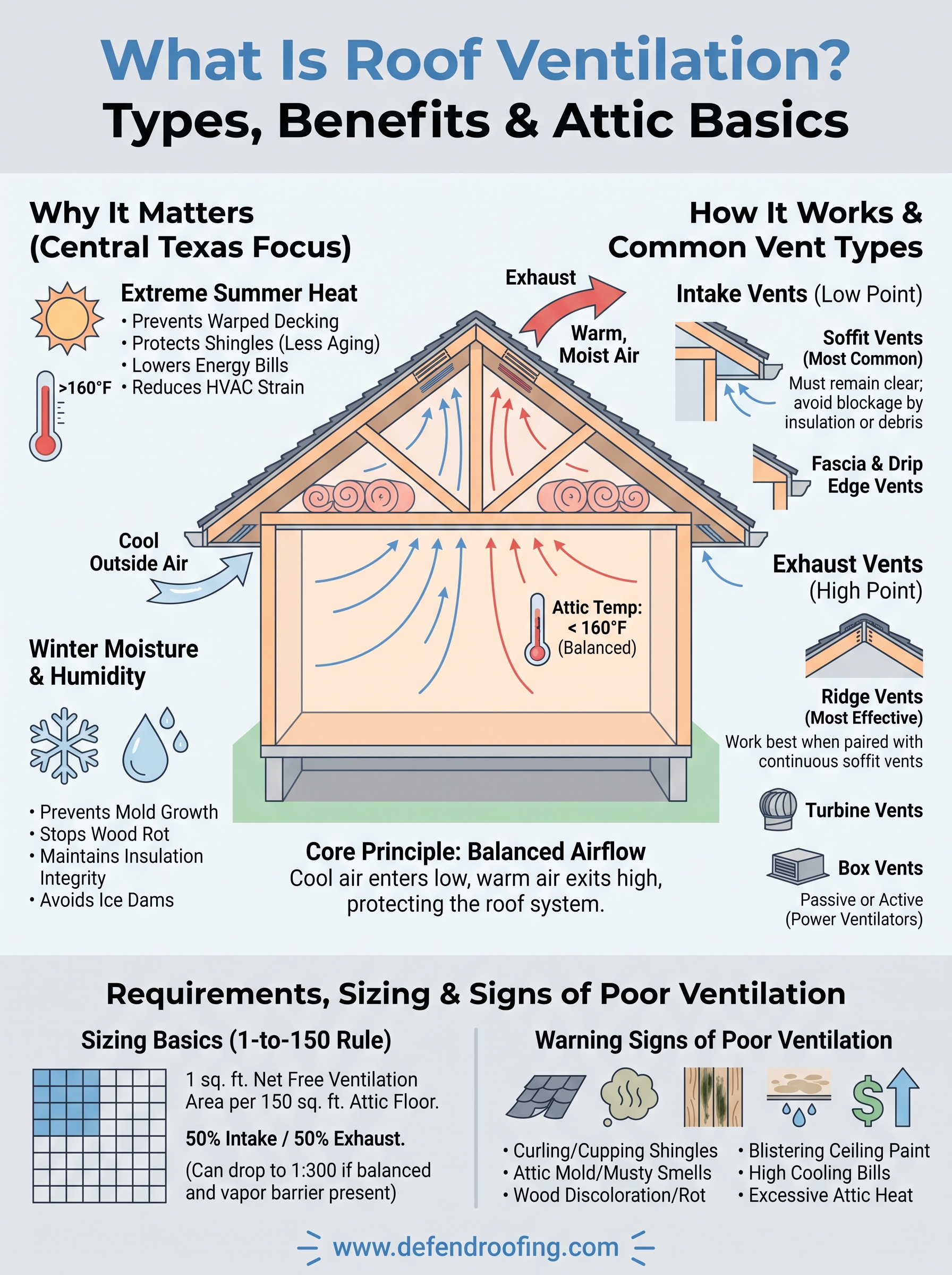 what is roof ventilation infographic