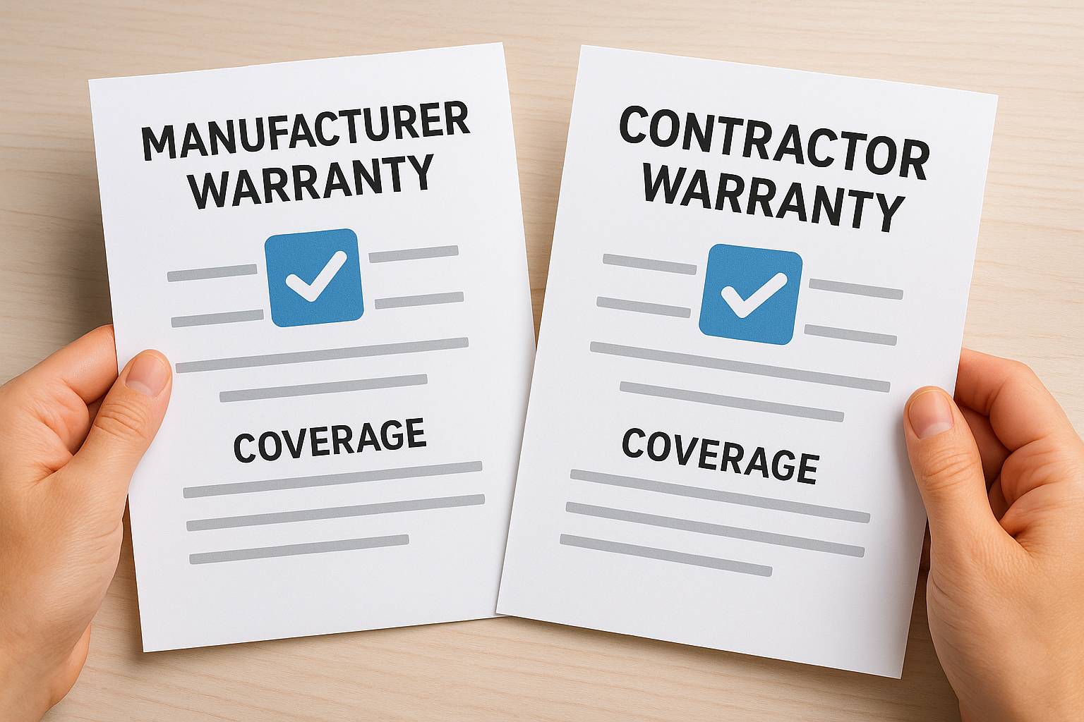 How to read both warranties side by side