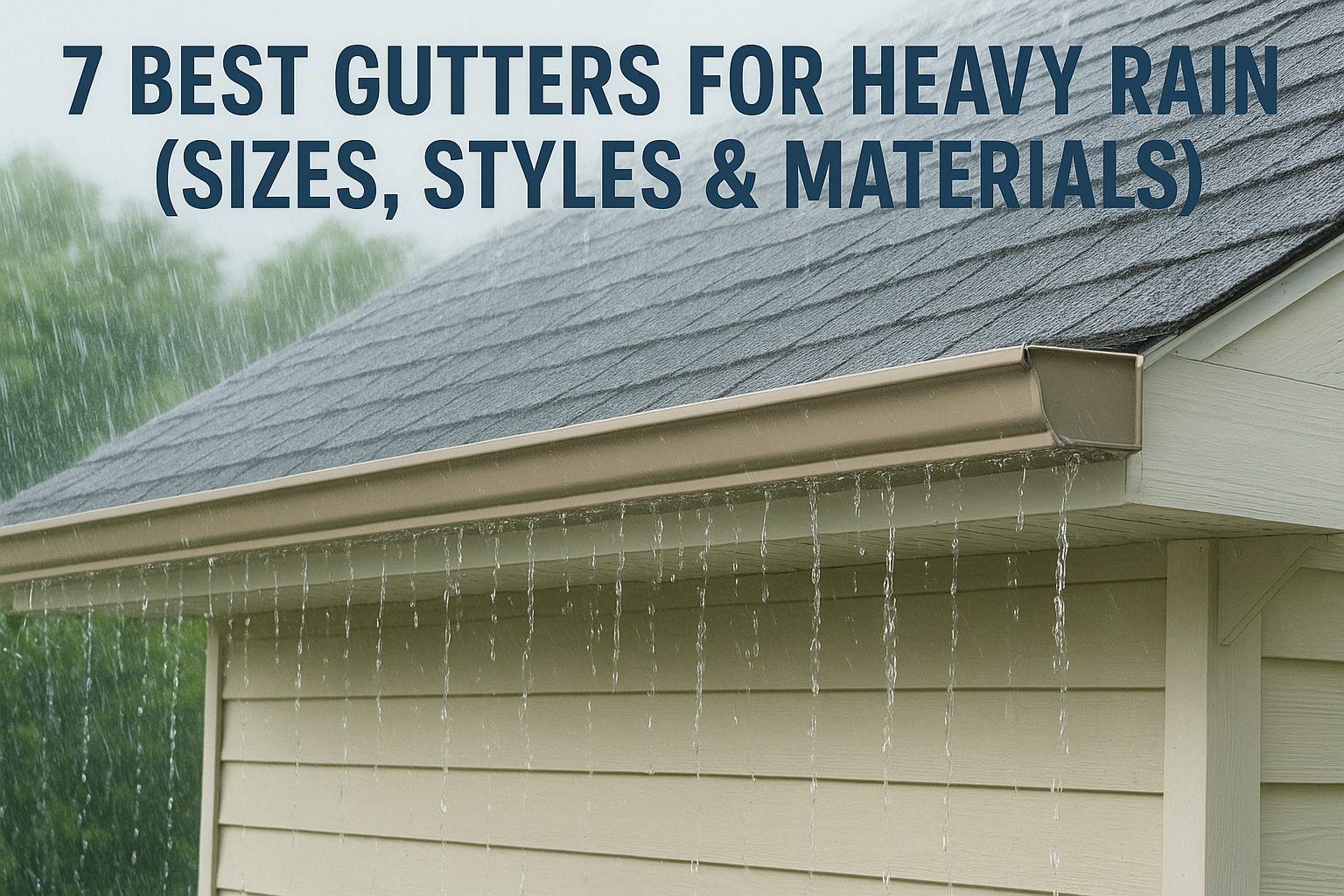 7 Best Gutters For Heavy Rain (Sizes, Styles & Materials)