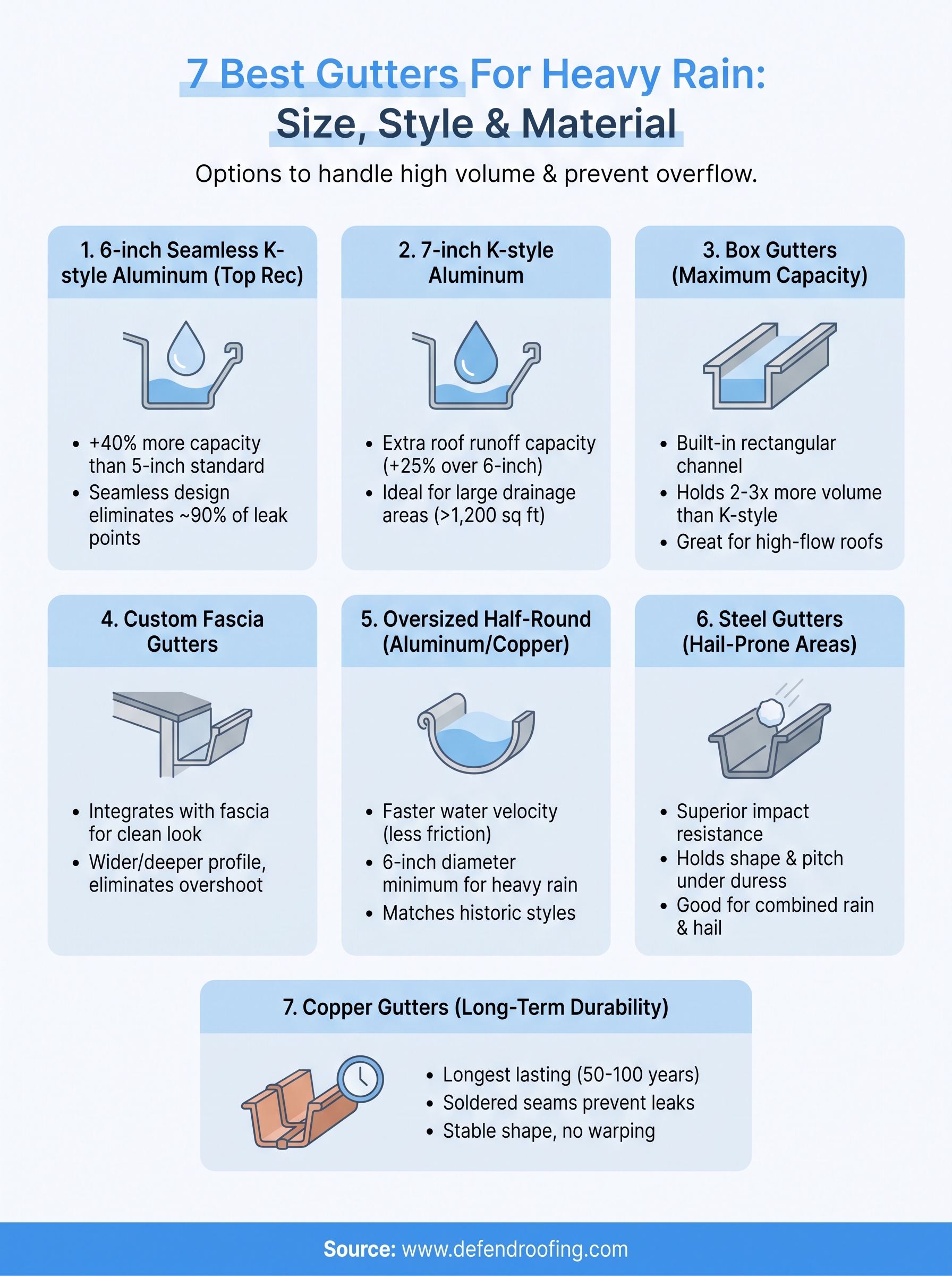 best gutters for heavy rain infographic