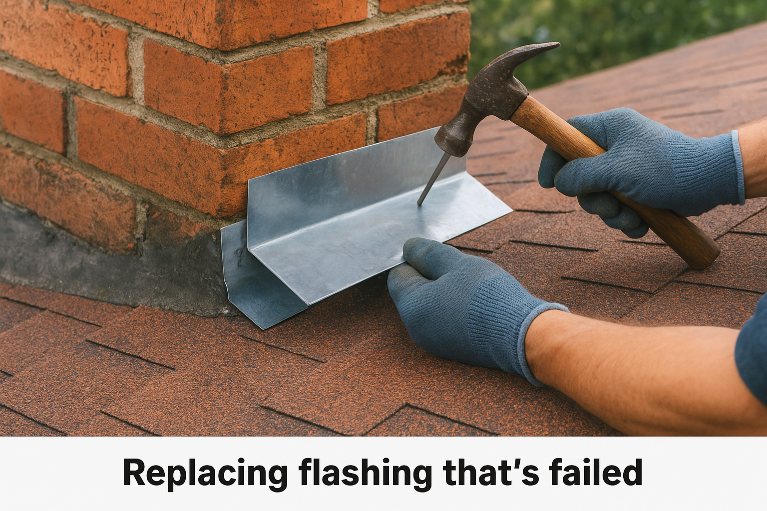 Replacing flashing that's failed
