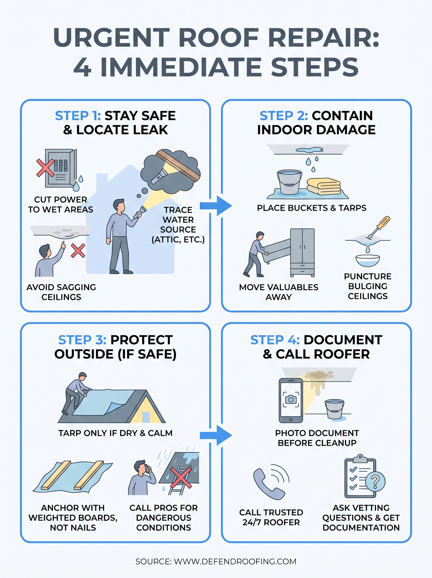 urgent roof repair infographic