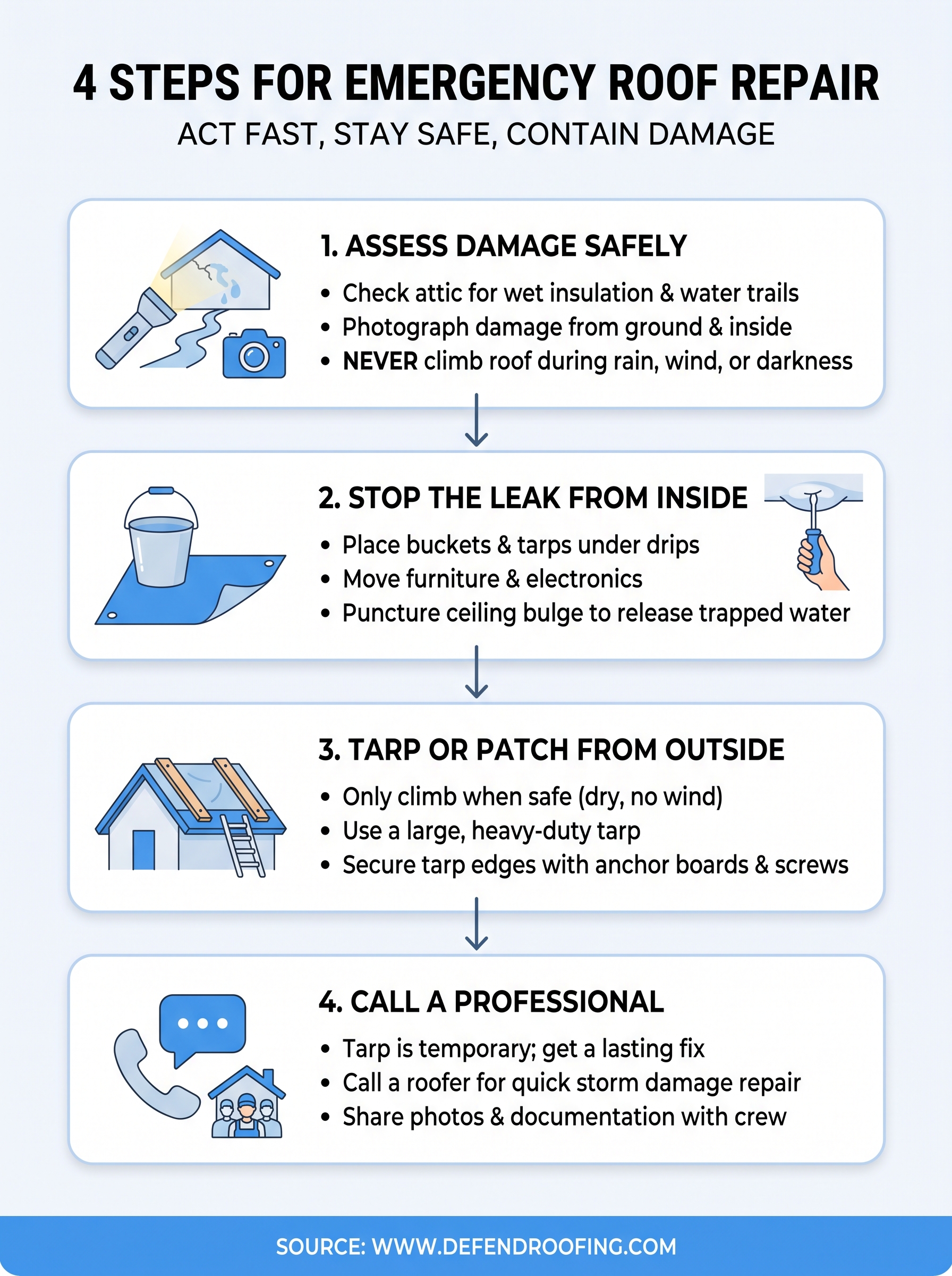 emergency roof repair infographic