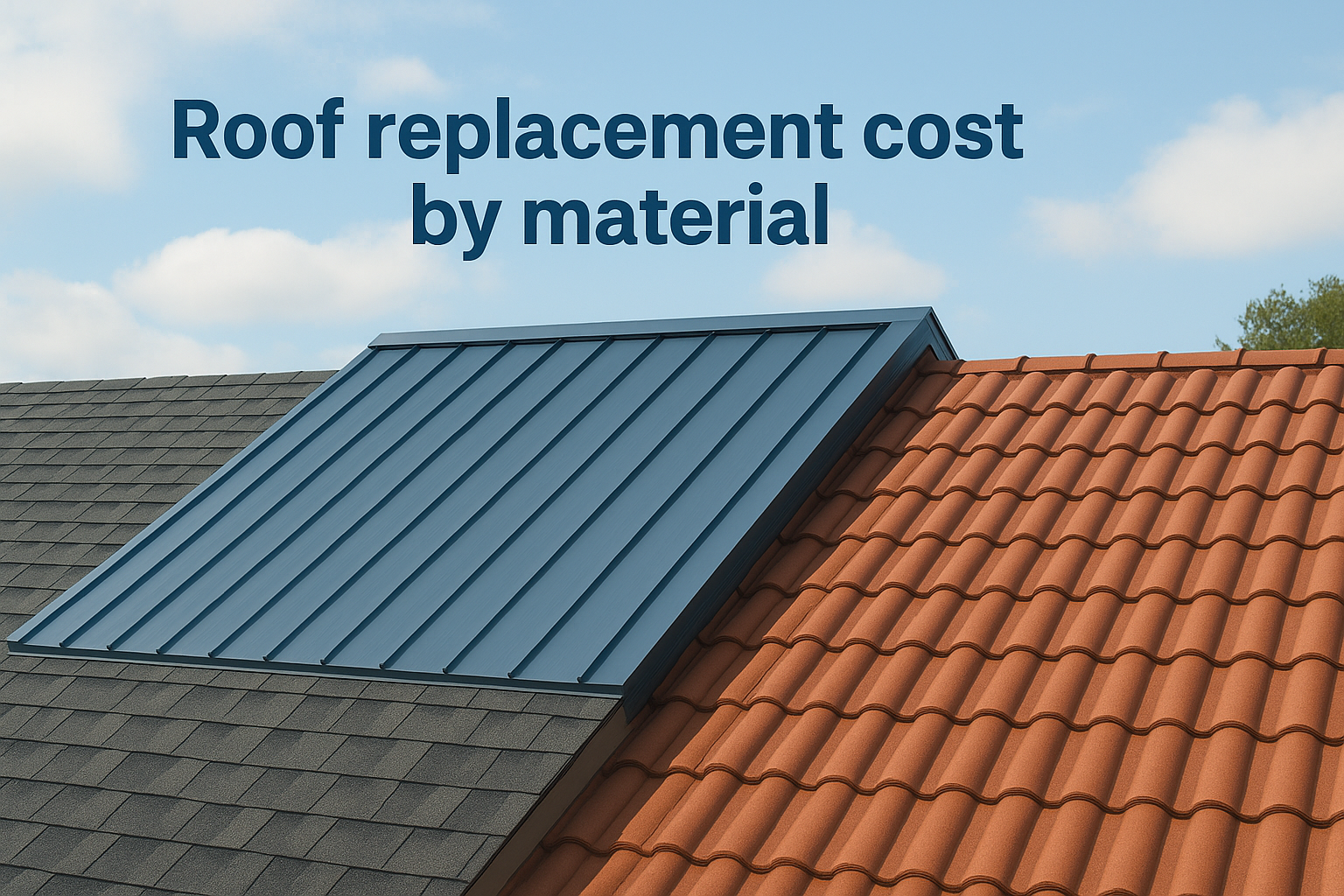 Roof replacement cost by material