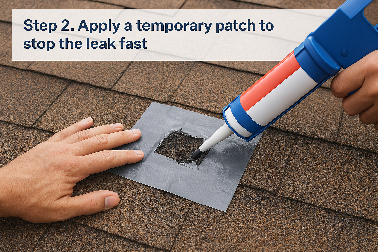 Step 2. Apply a temporary patch to stop the leak fast