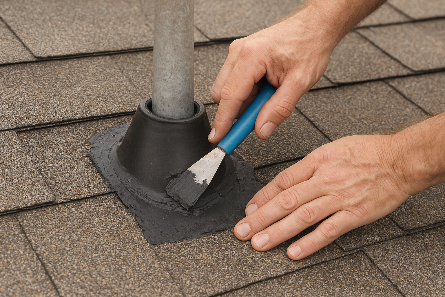 Fixing flashing and vent boots