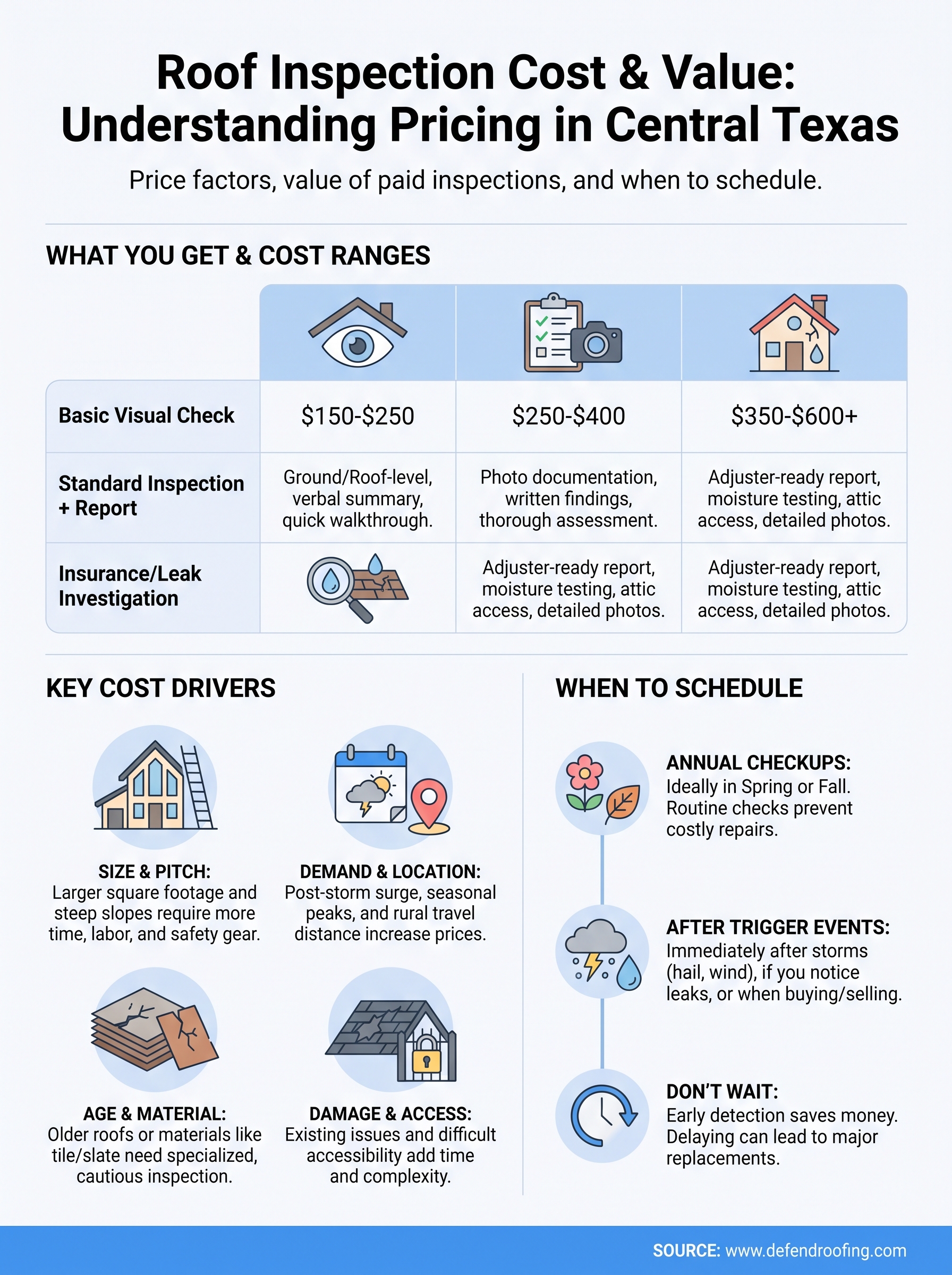 cost roof inspection infographic