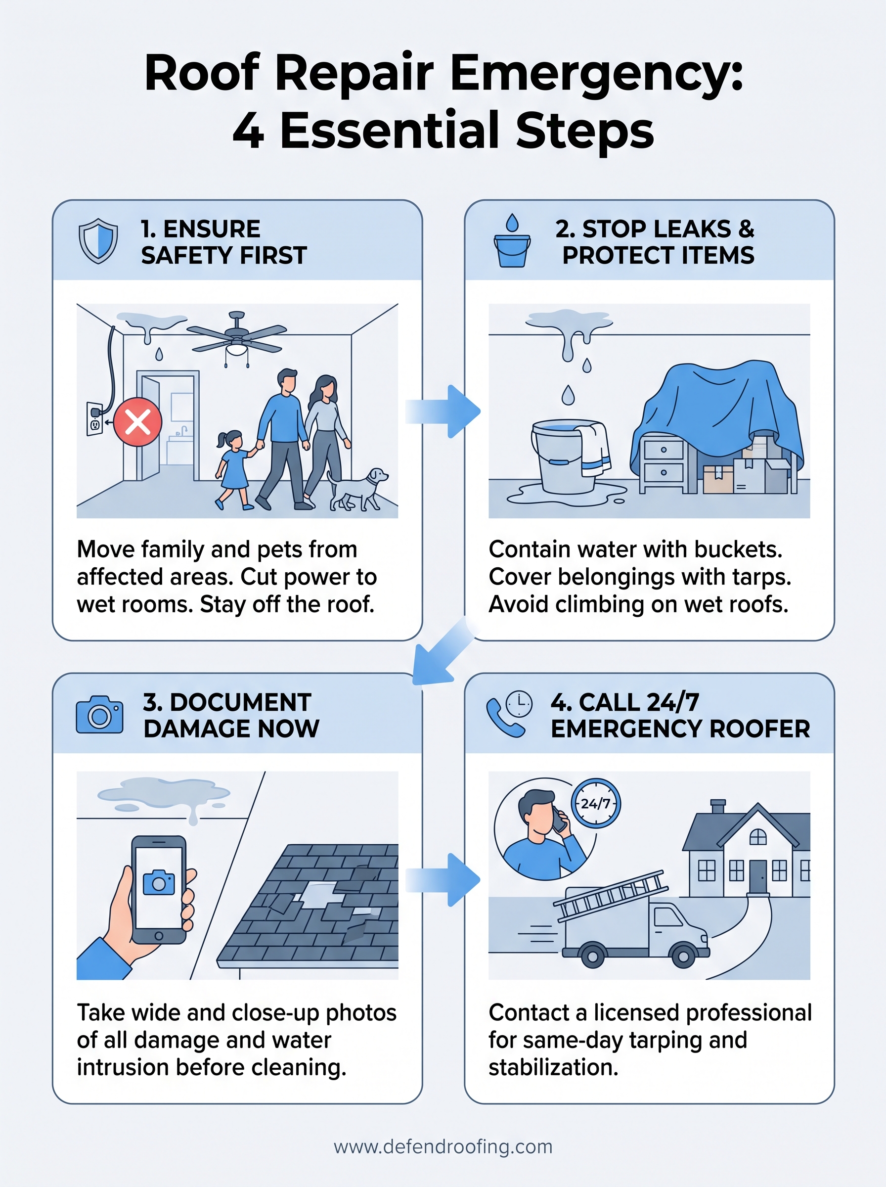 roof repair emergency infographic