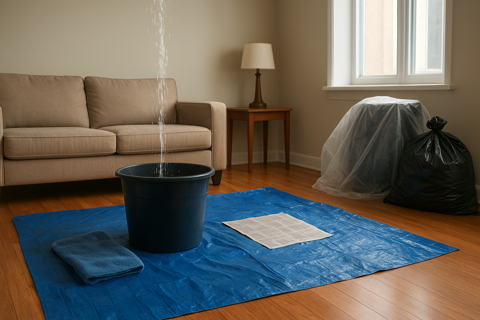 Step 2. Stop the leak and protect your belongings