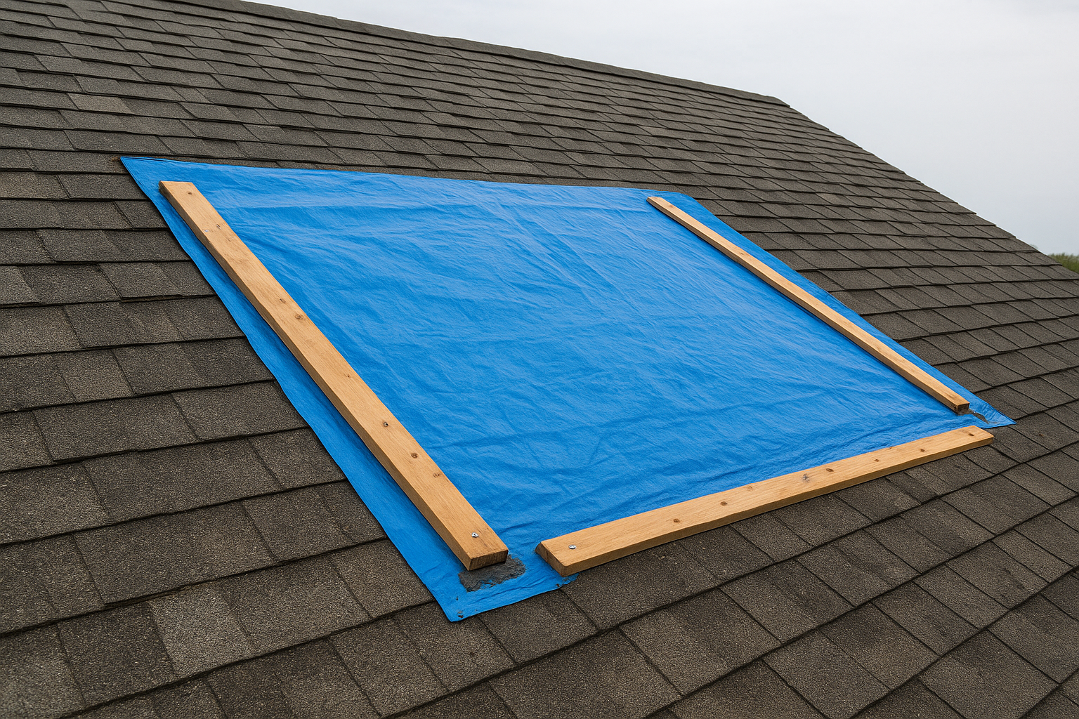 Covering larger openings or missing shingles
