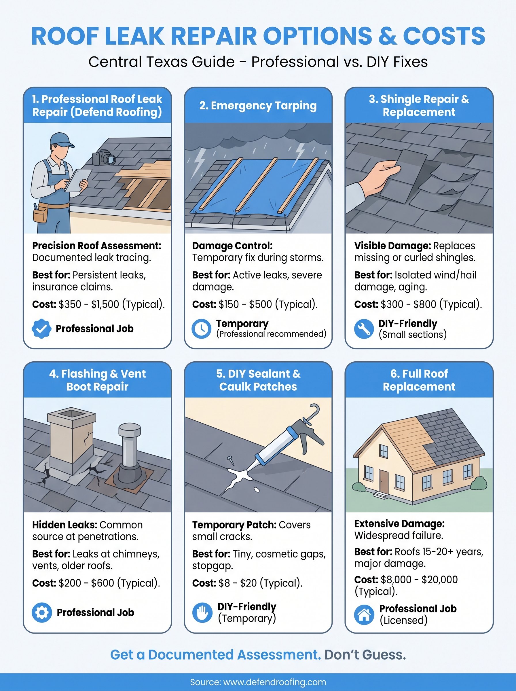 roof leaks repair infographic