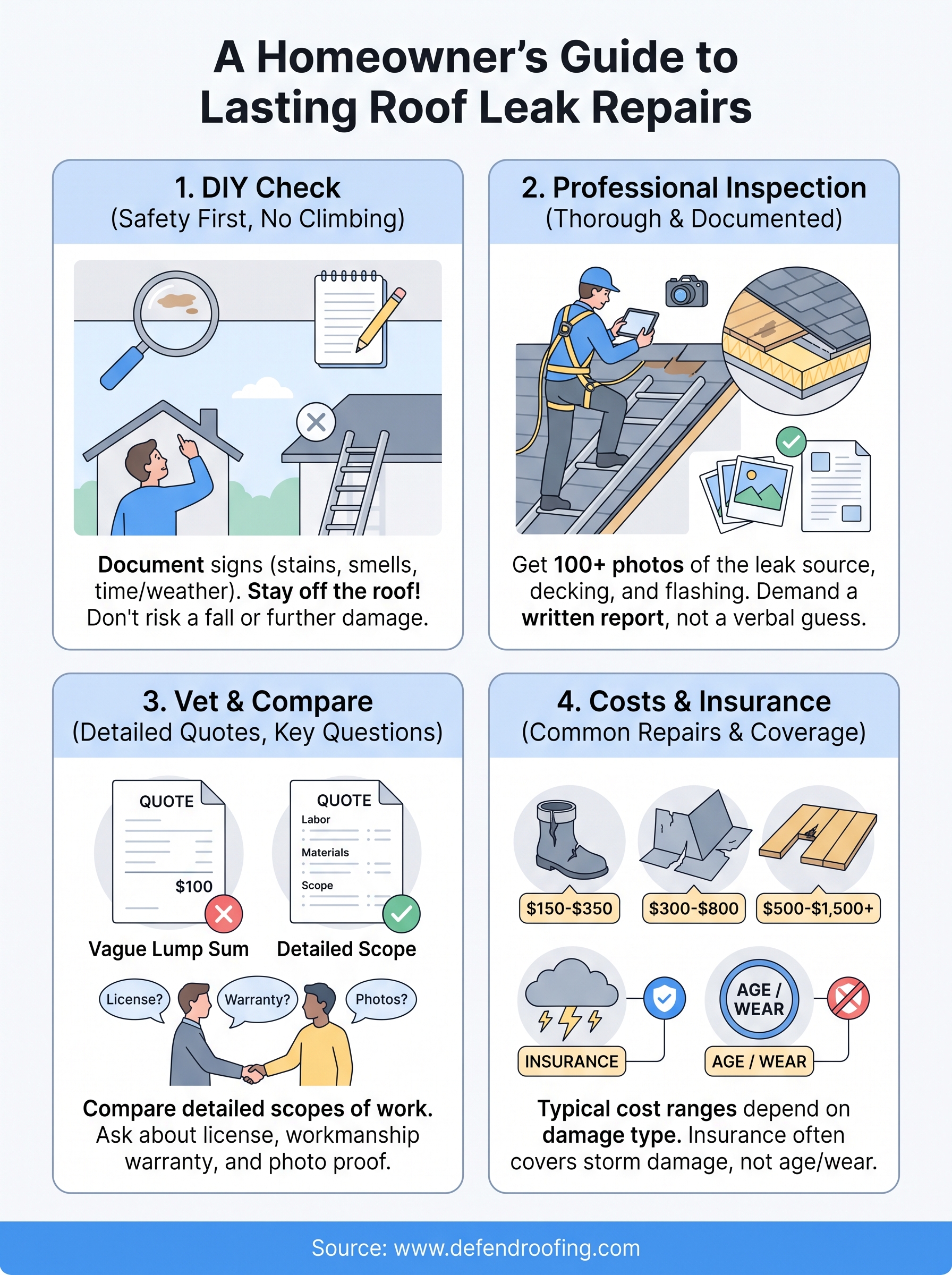 roof repair leaks infographic