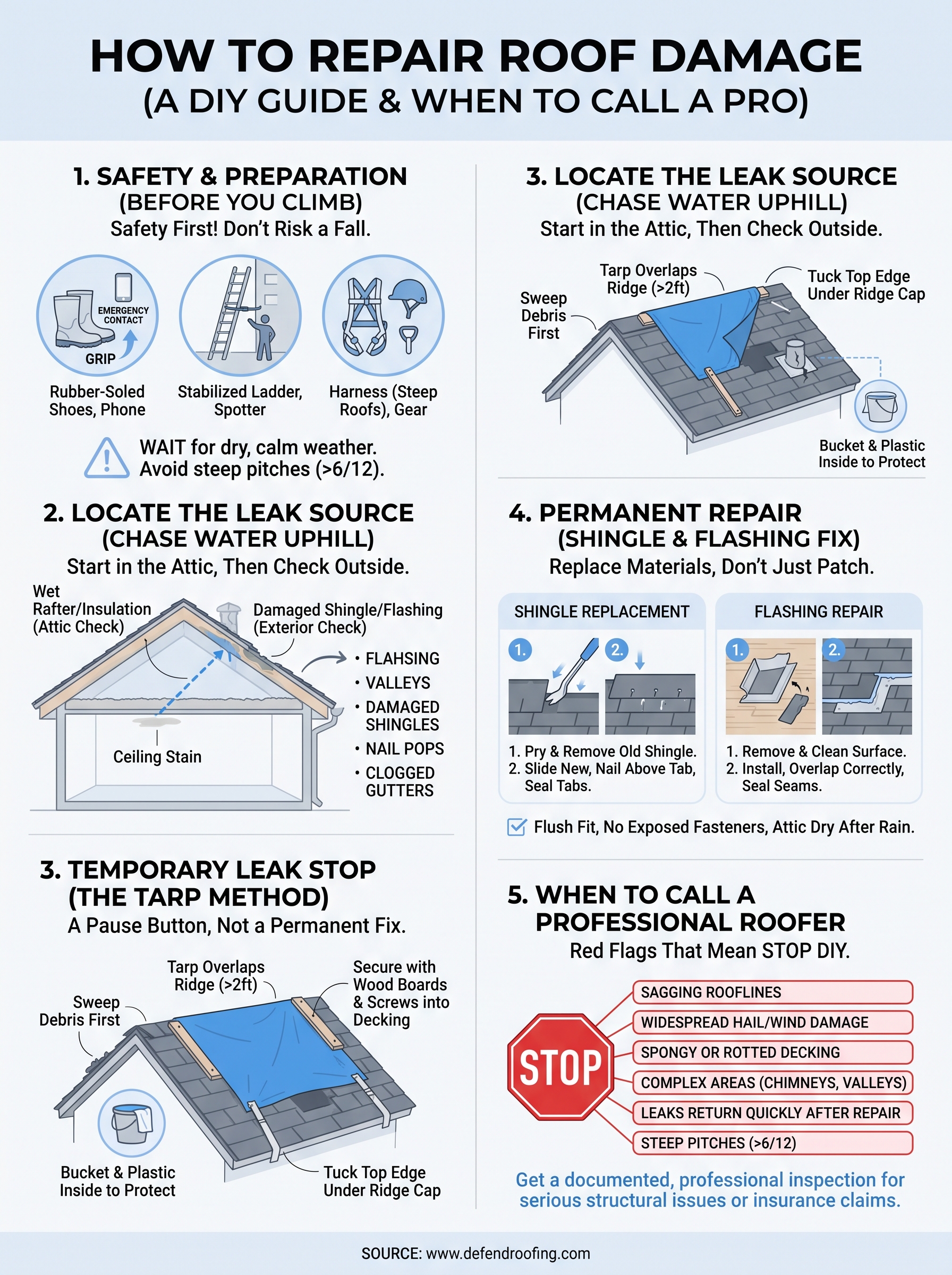 repair roof infographic