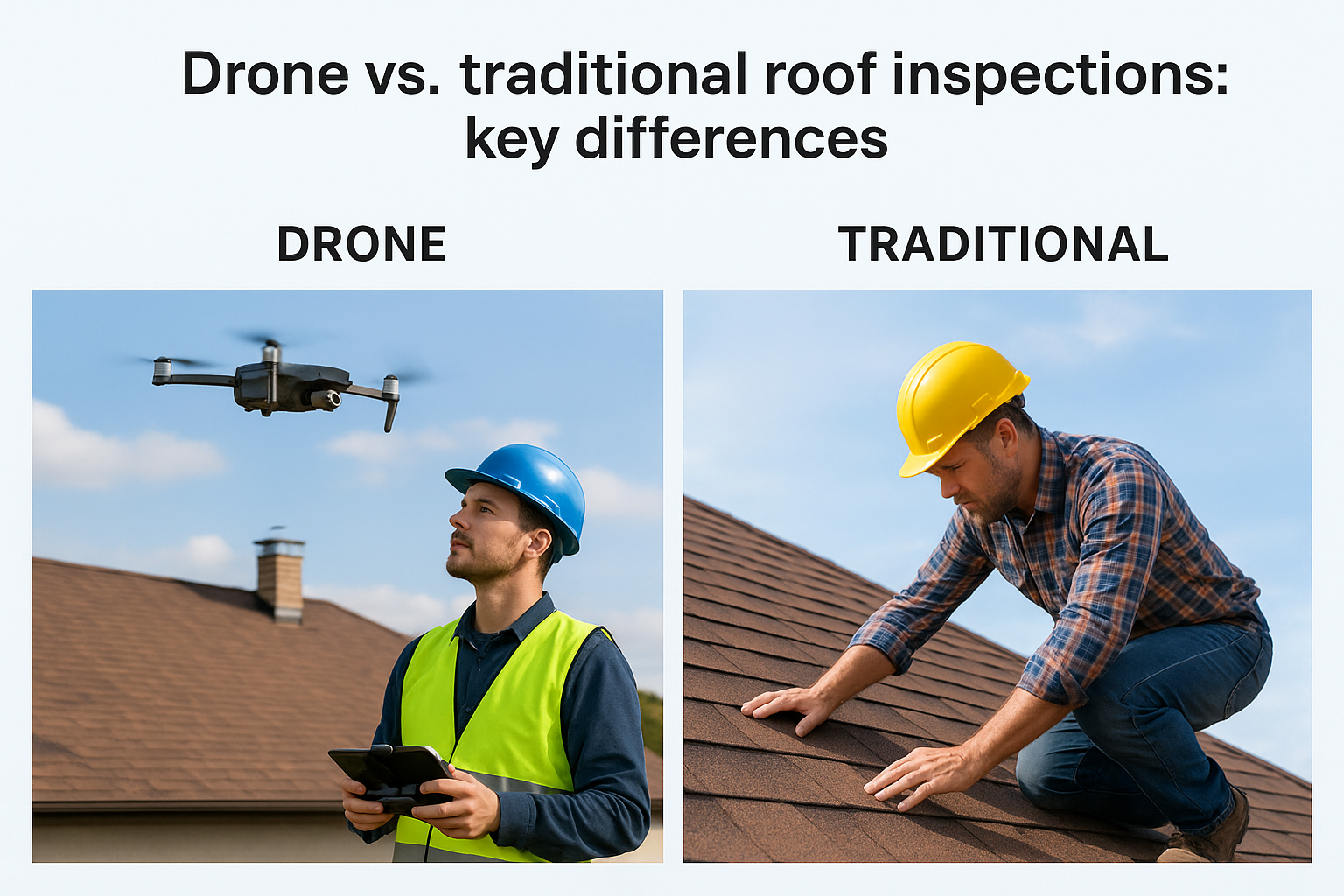 Drone vs. traditional roof inspections: key differences