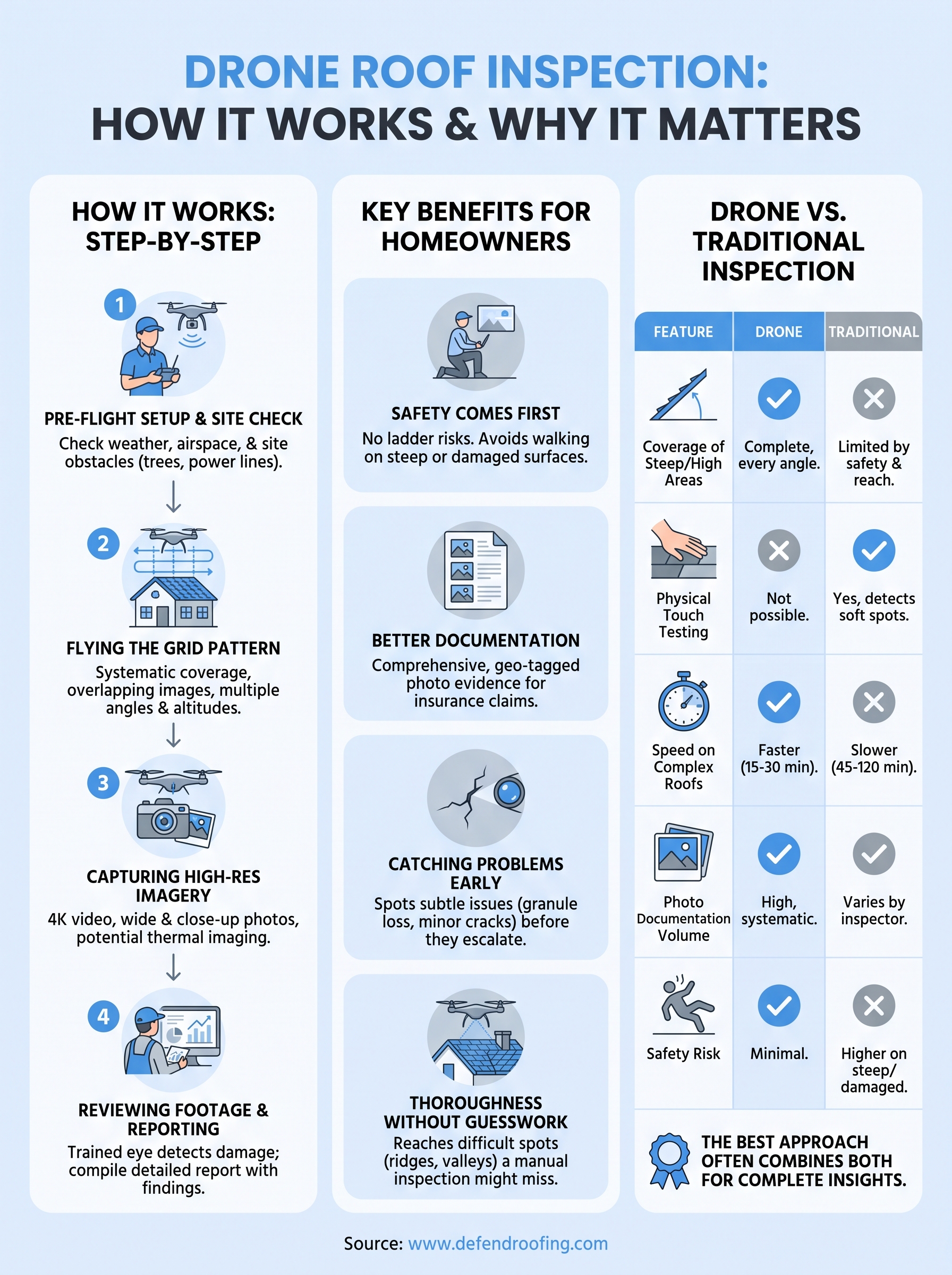 roof inspection drone infographic