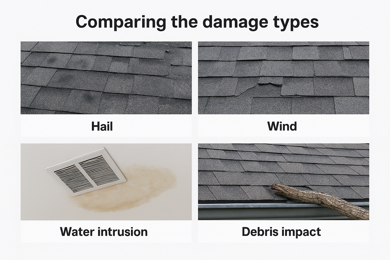 Comparing the damage types