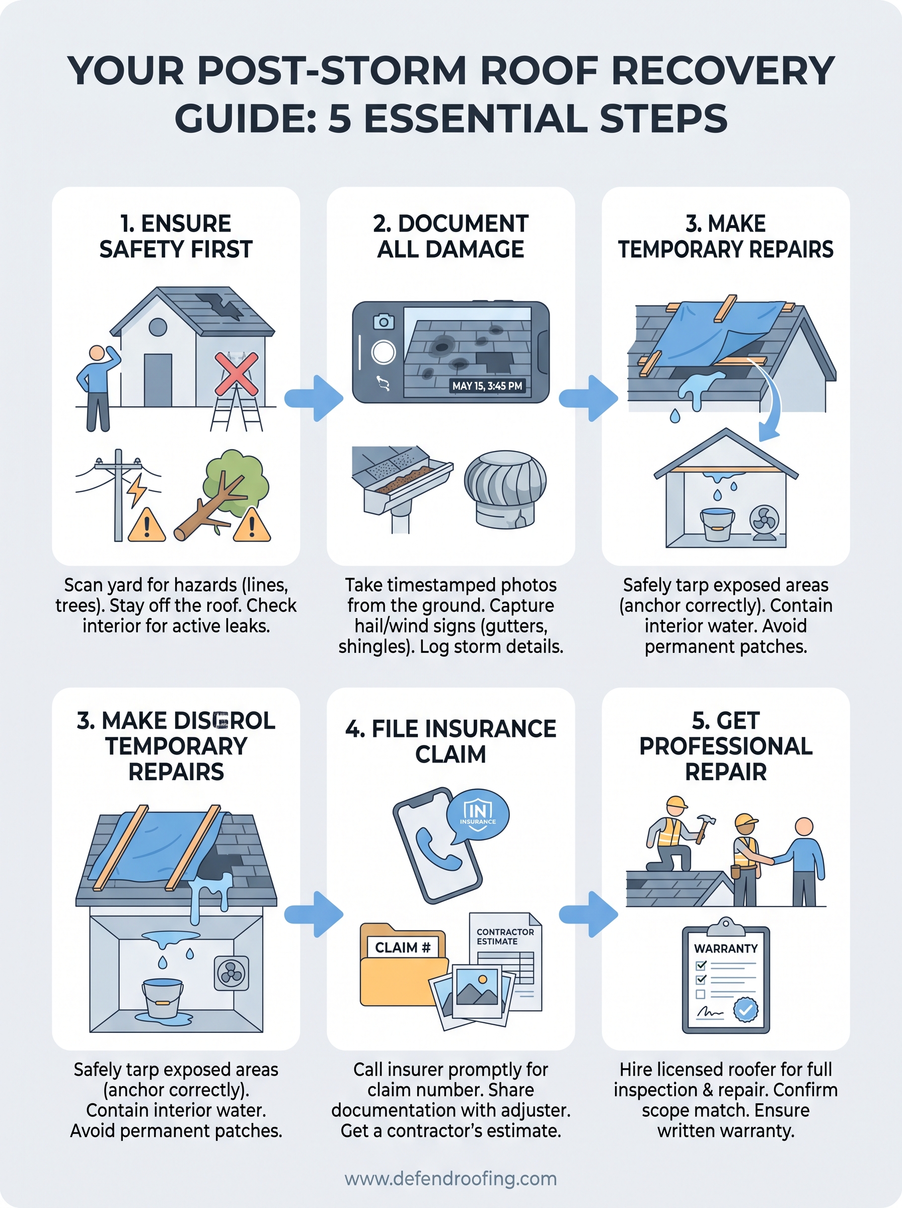 roof repair storm damage infographic