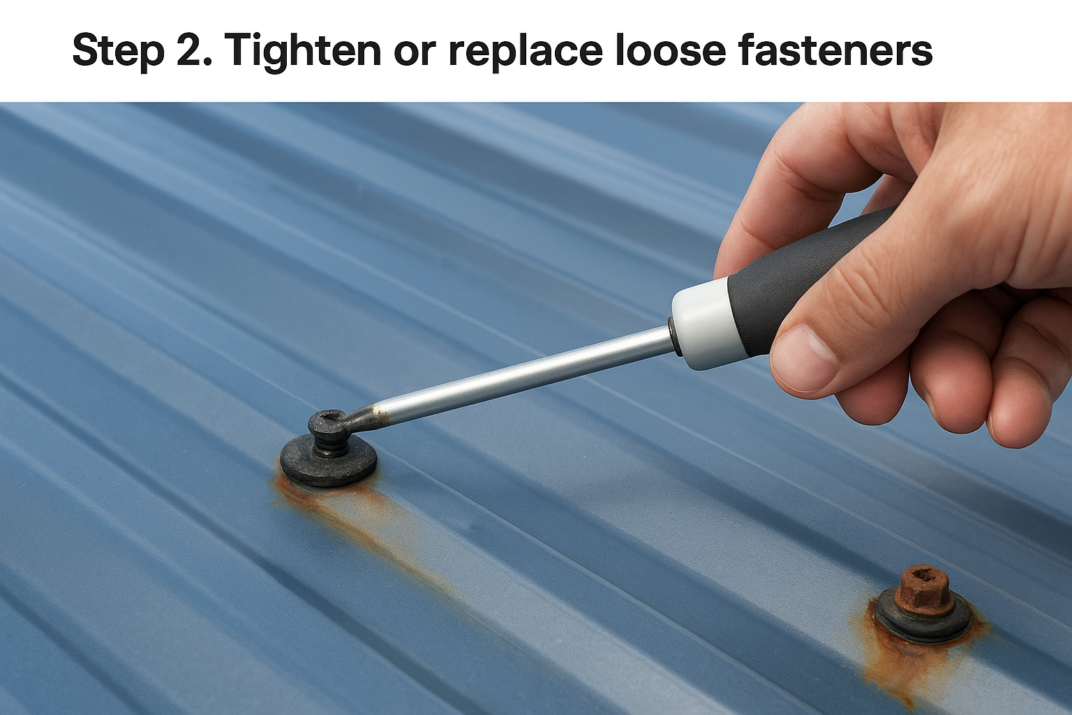 Step 2. Tighten or replace loose fasteners