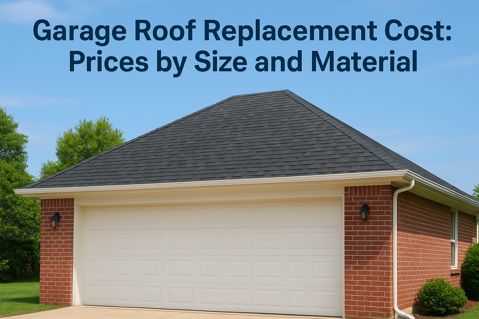 Garage Roof Replacement Cost: Prices by Size and Material