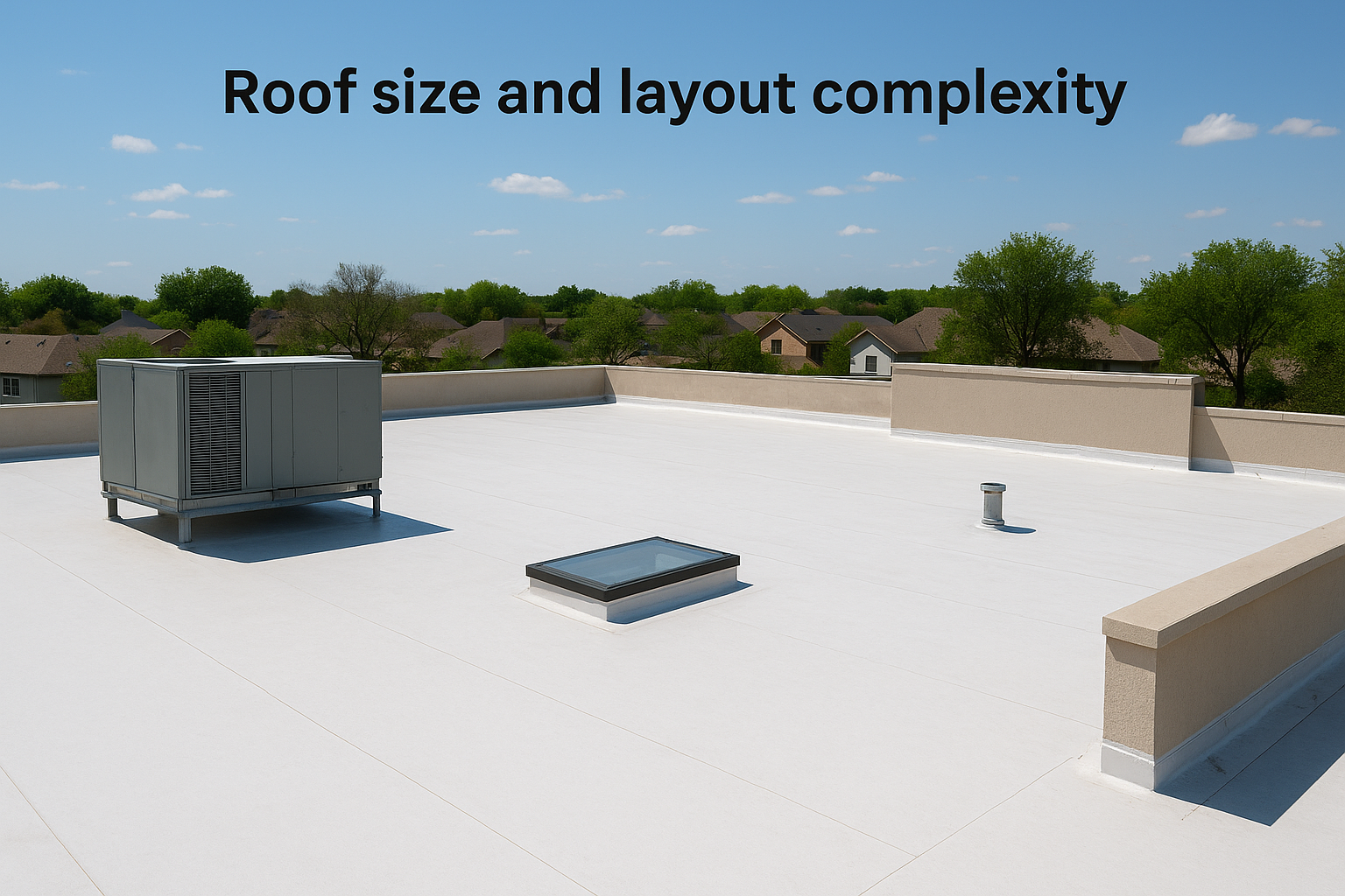 Roof size and layout complexity