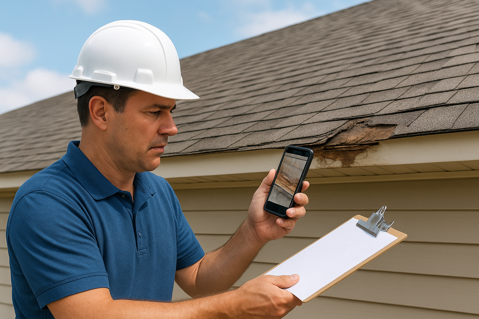 1. A contractor who documents damage with detailed photos