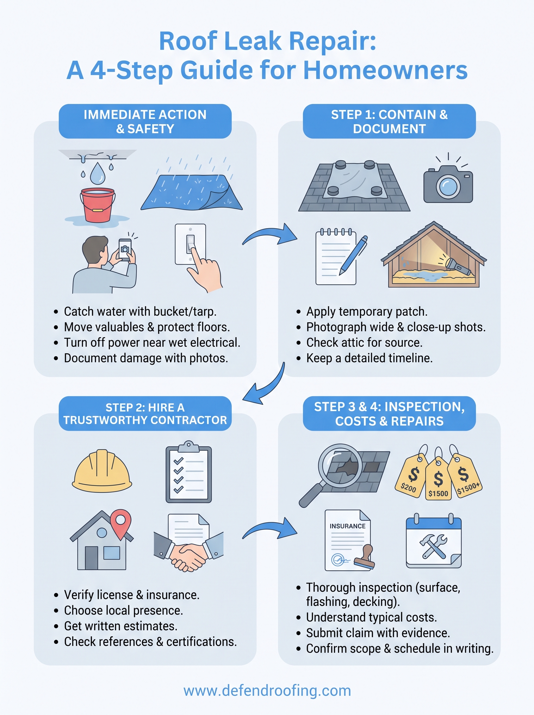 roof leak repair near me infographic