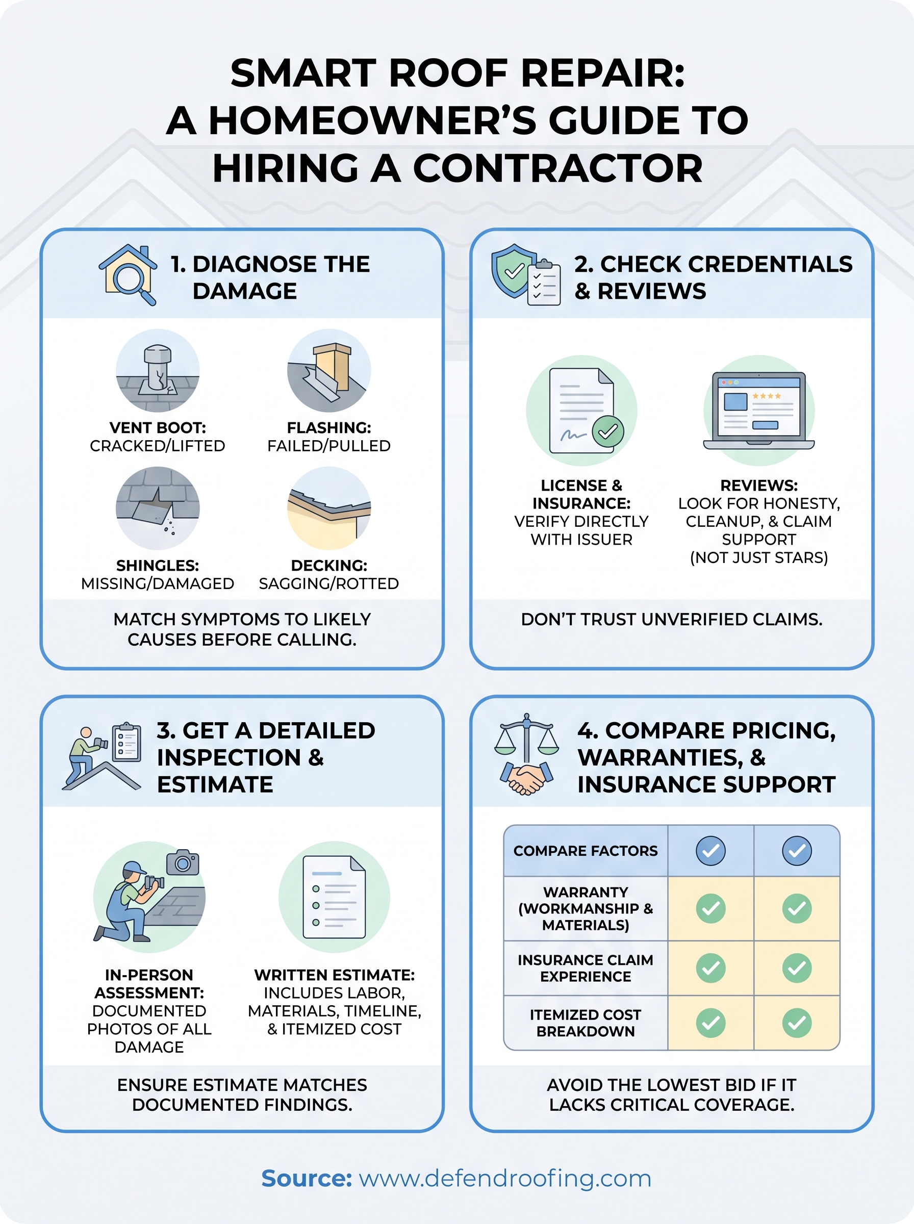 roof repair services infographic