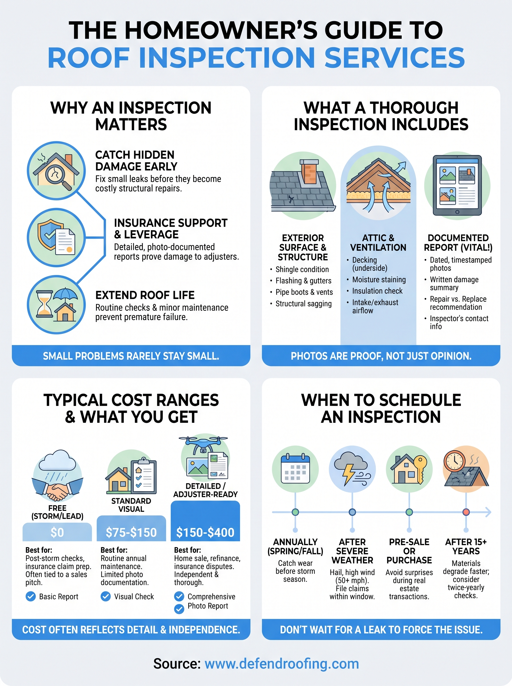roof inspection service infographic