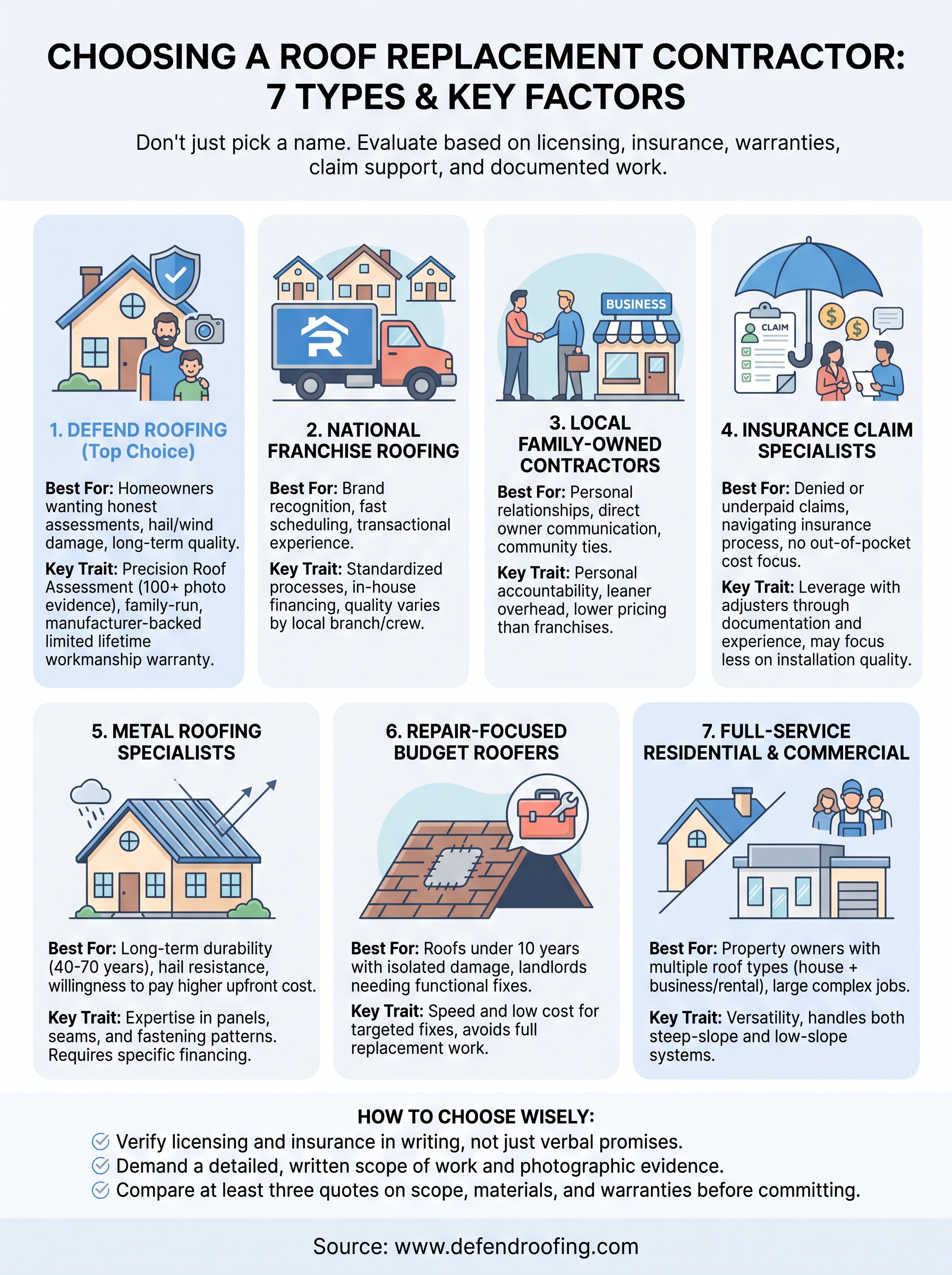 roof replacement contractors infographic
