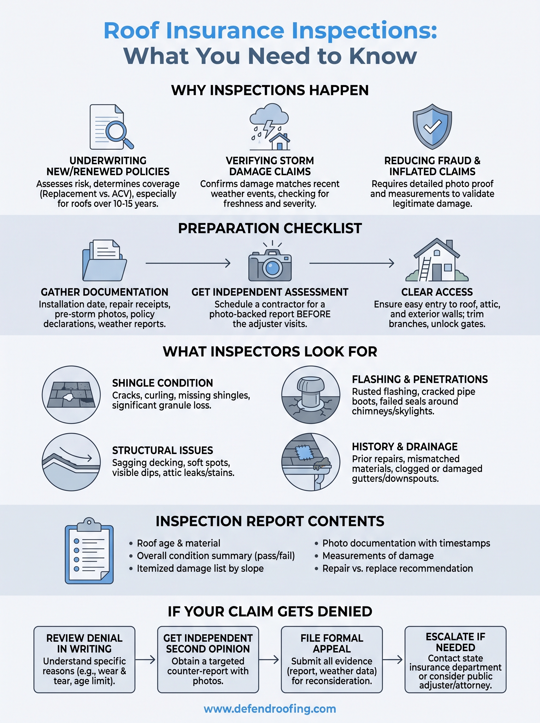 roof insurance inspection infographic