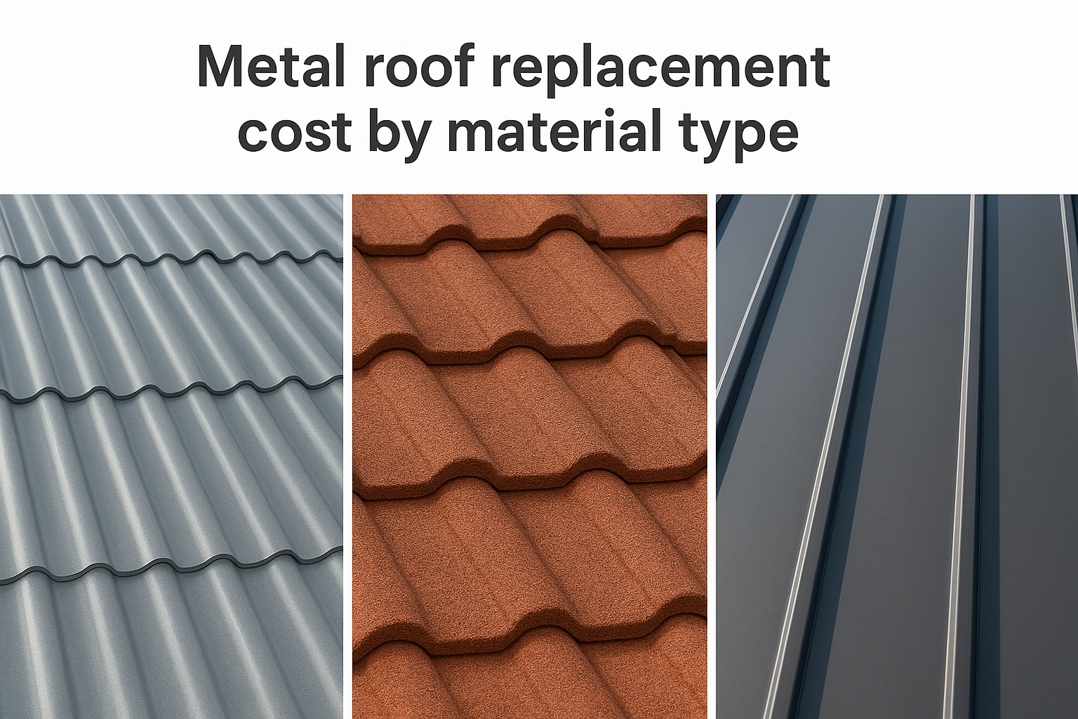 Metal roof replacement cost by material type