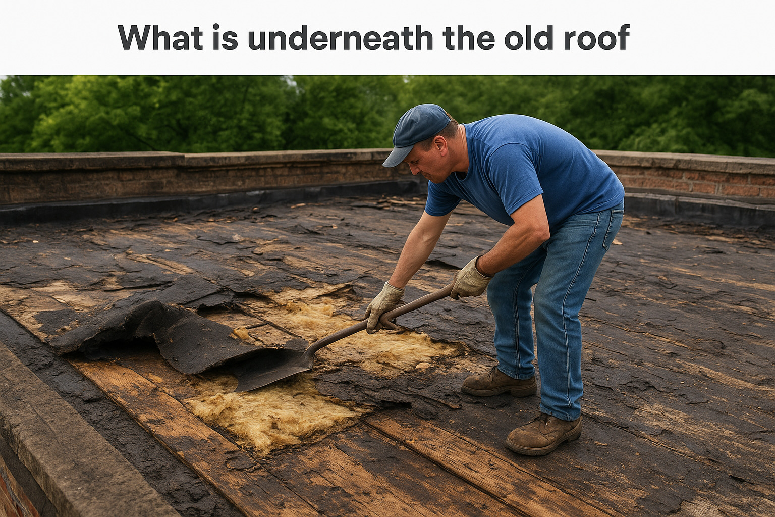 What is underneath the old roof