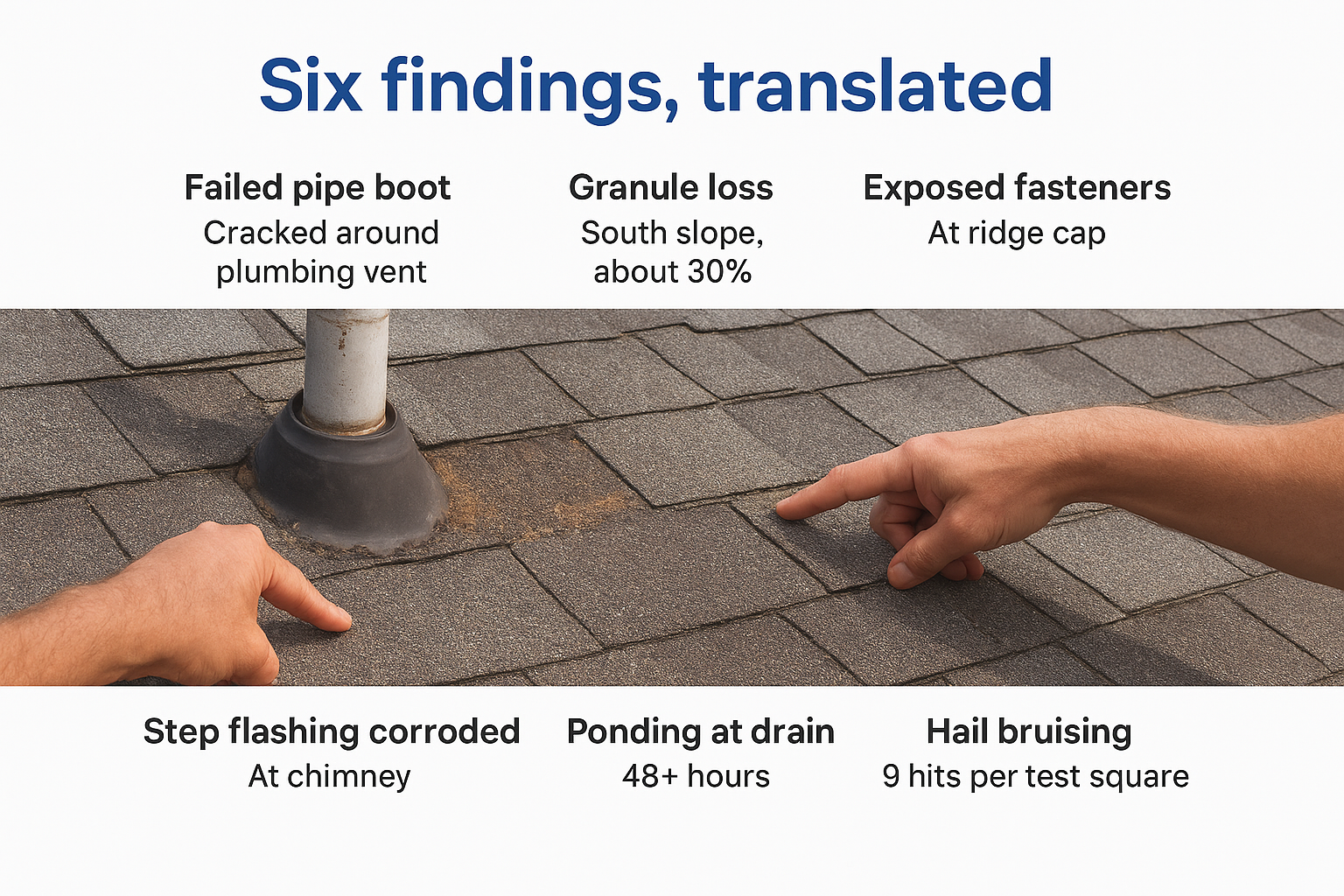 Six findings, translated